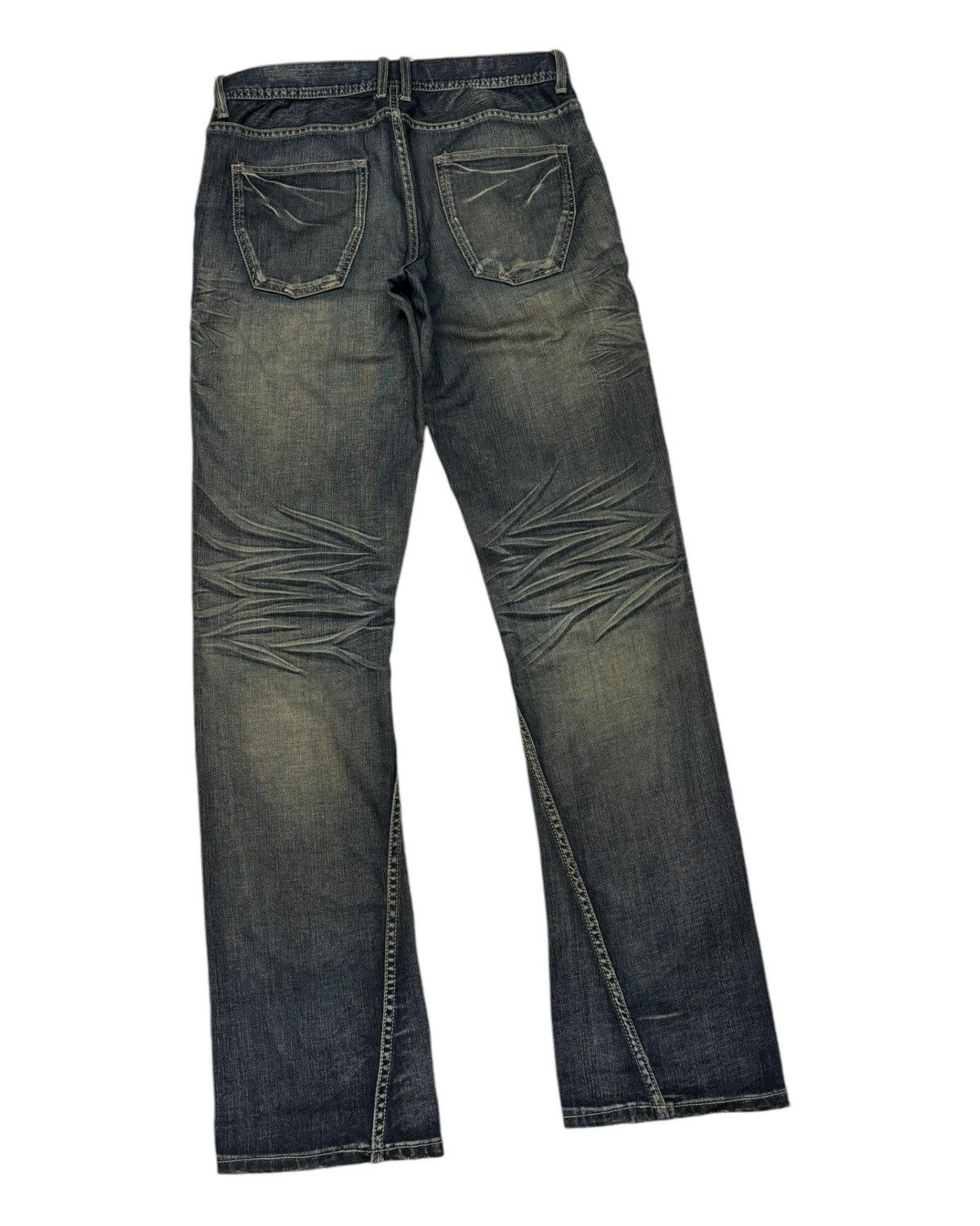 If Six Was Nine Flare Jeans Michel Klein Clawmark Twist Denim Jeans Size US 31 - 6 Thumbnail