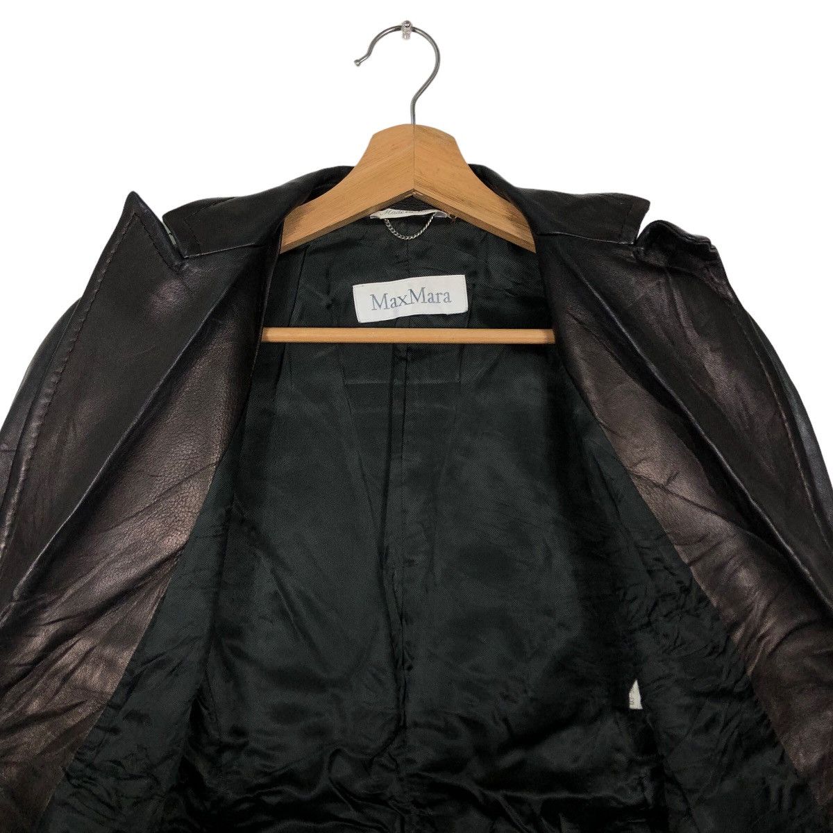 Japanese Brand 🔥Vintage Leather Biker Jacket Max Mara Size US M / EU 48-50 / 2 - 11 Thumbnail