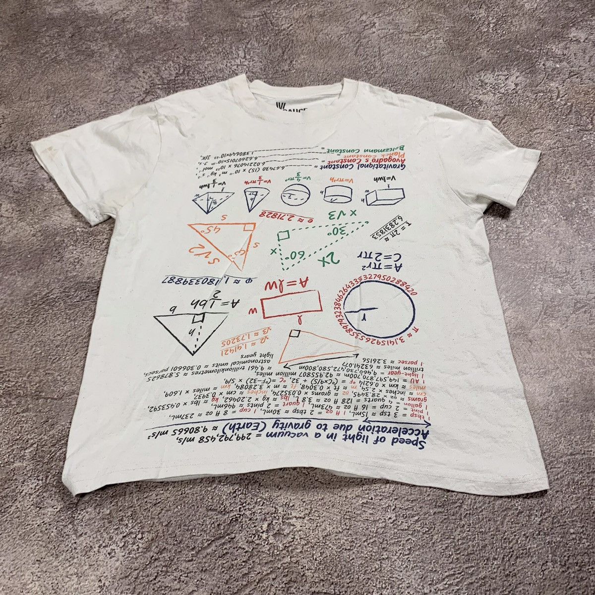 Vintage Vintage Y2K Graphic Tee Math Formulas Streetwear Skate M Size US M / EU 48-50 / 2 - 4 Thumbnail