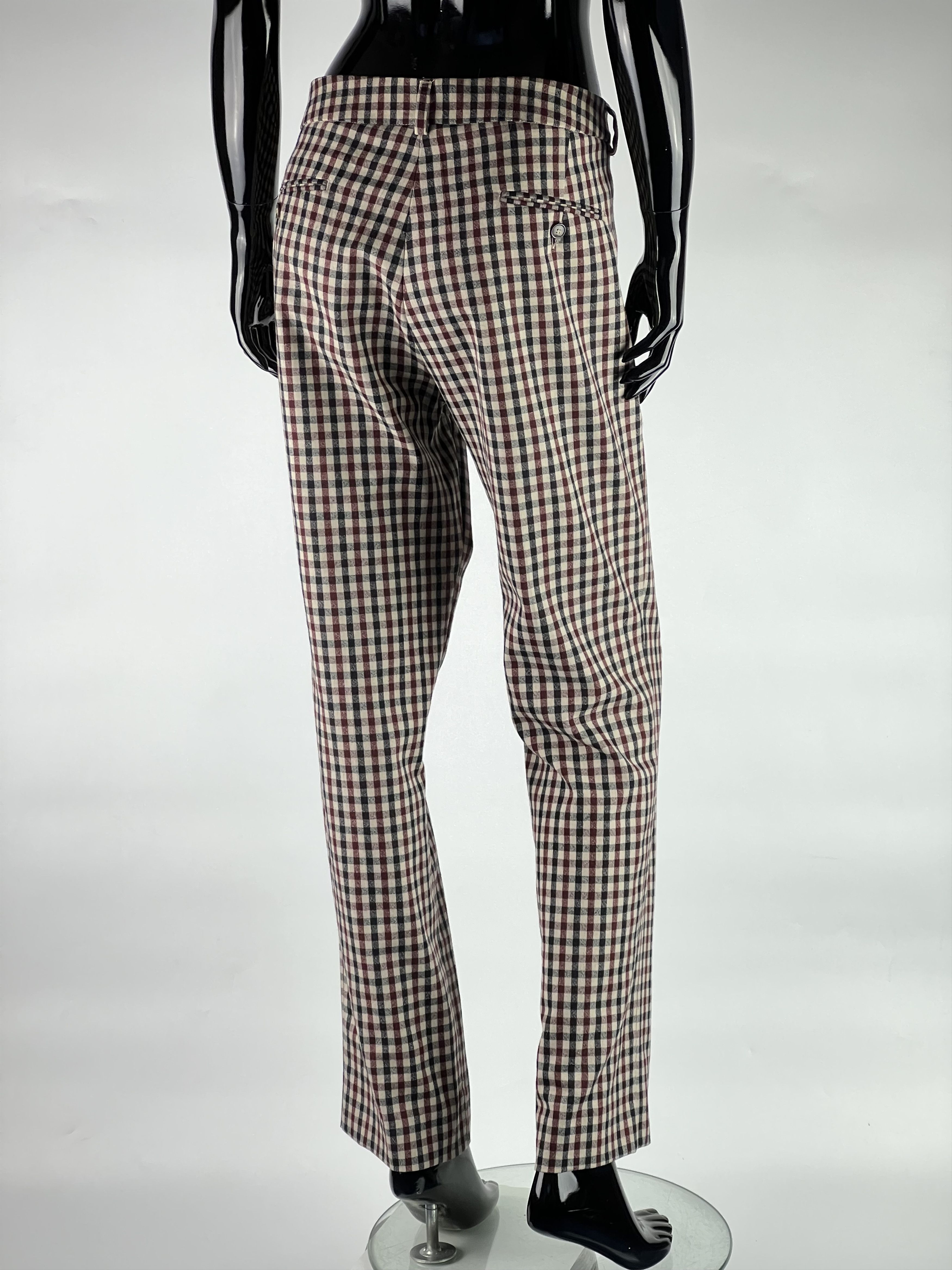 Max Mara Max Mara Weekend Plaid Cigarette Stretch Wool Pants US14 Size 36" / US 14 / IT 50 - 3 Thumbnail