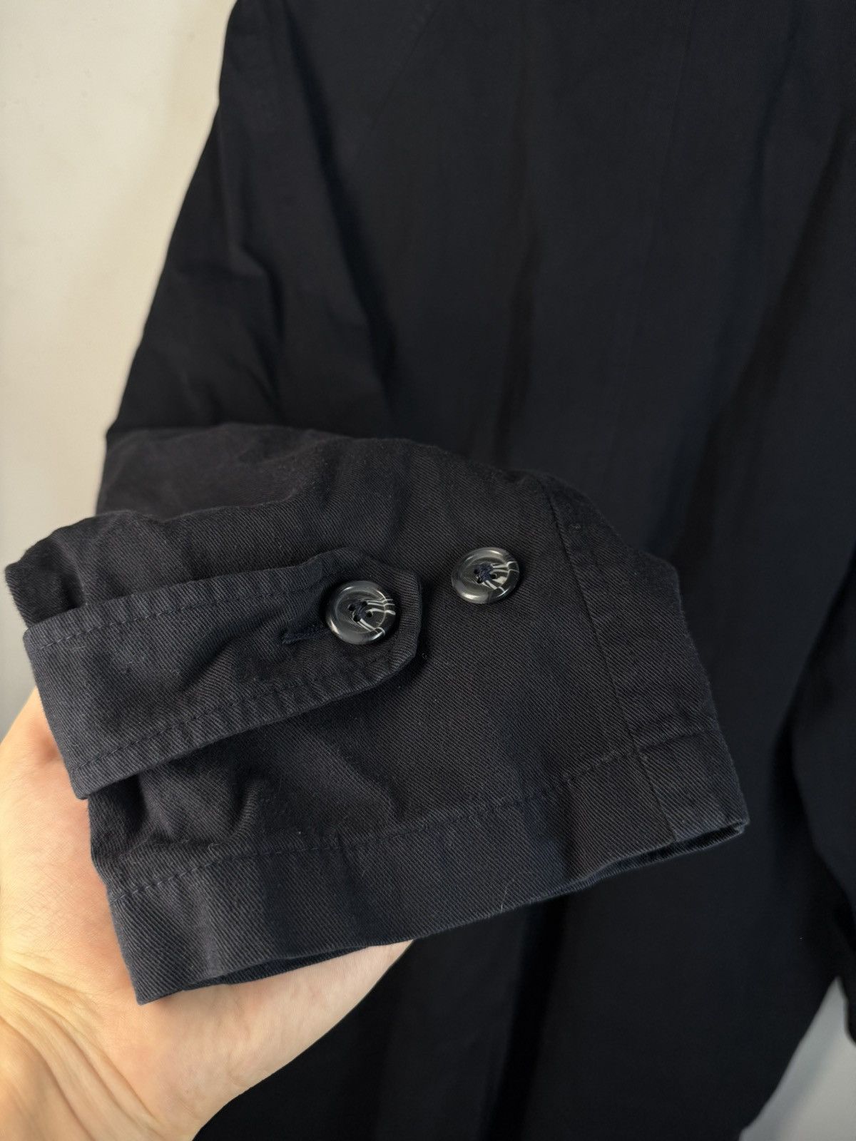 Yves Saint Laurent 1990’s YSL Trenchcoat Black/Navy YSL Coat Size US M / EU 48-50 / 2 - 10 Thumbnail