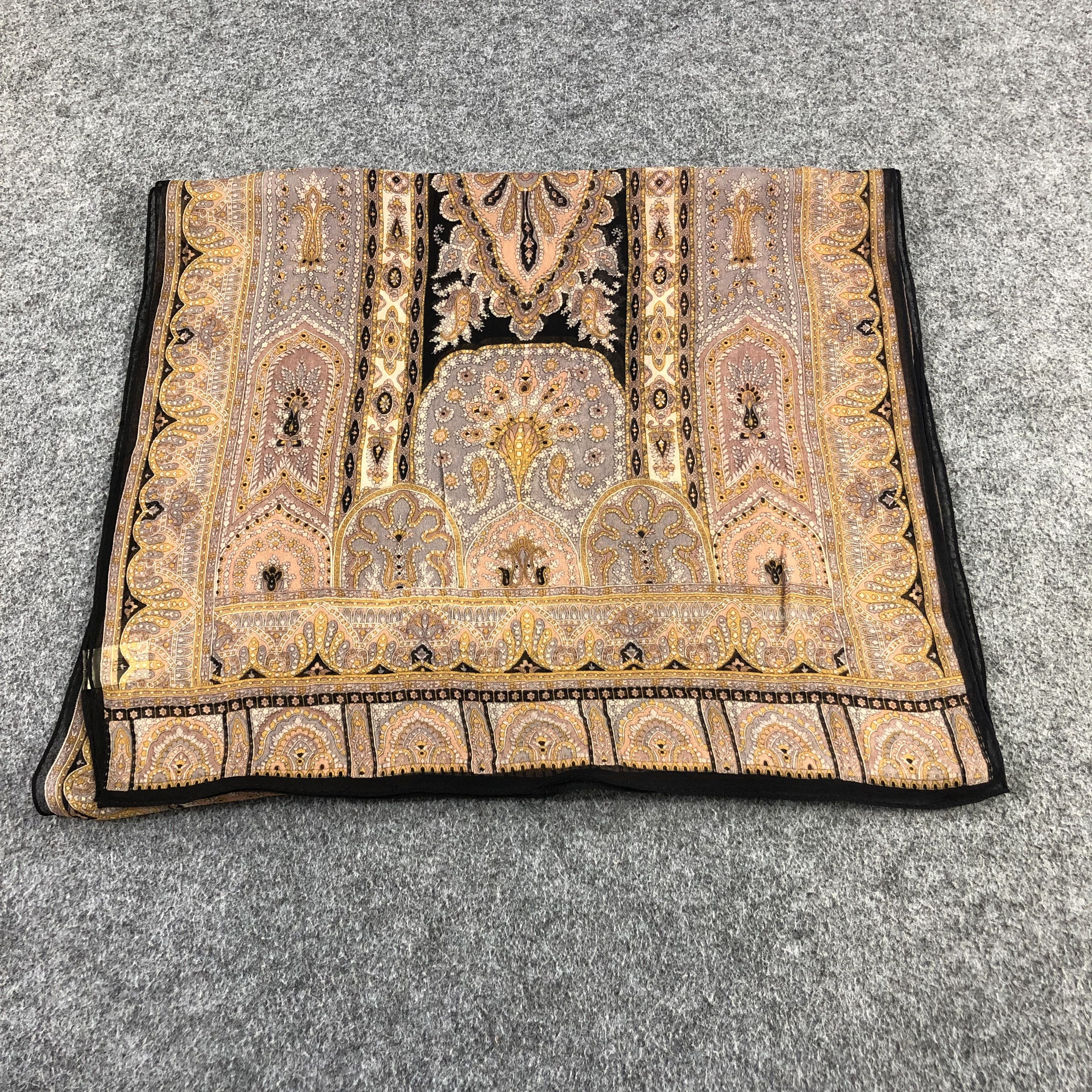 Vintage Top Kapi Luxury Silk Stole Silk Scarf M891 Size ONE SIZE - 2 Thumbnail