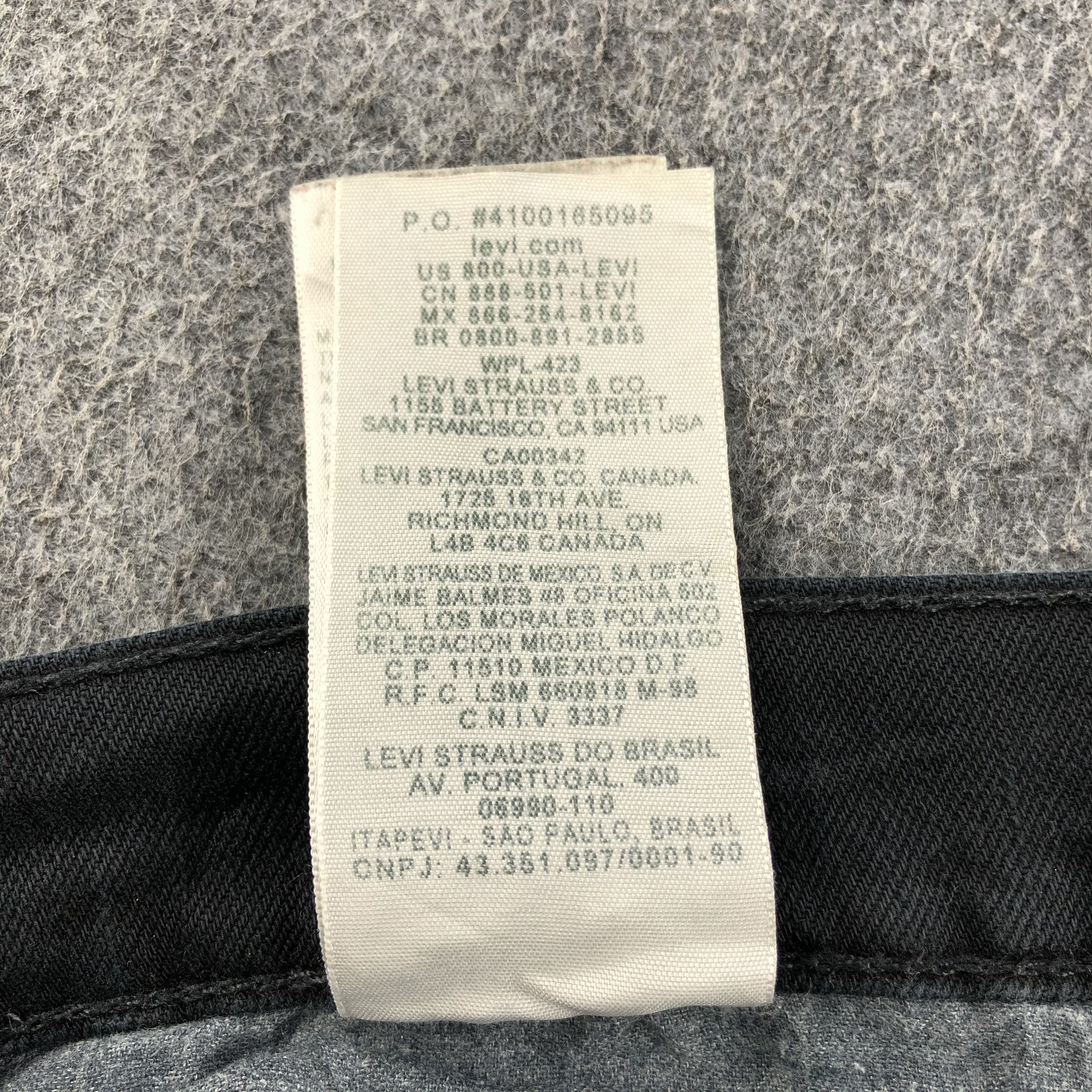 Levi's Trashed Vintage Levis 511 Jeans-J1028 Size US 33 - 12 Thumbnail