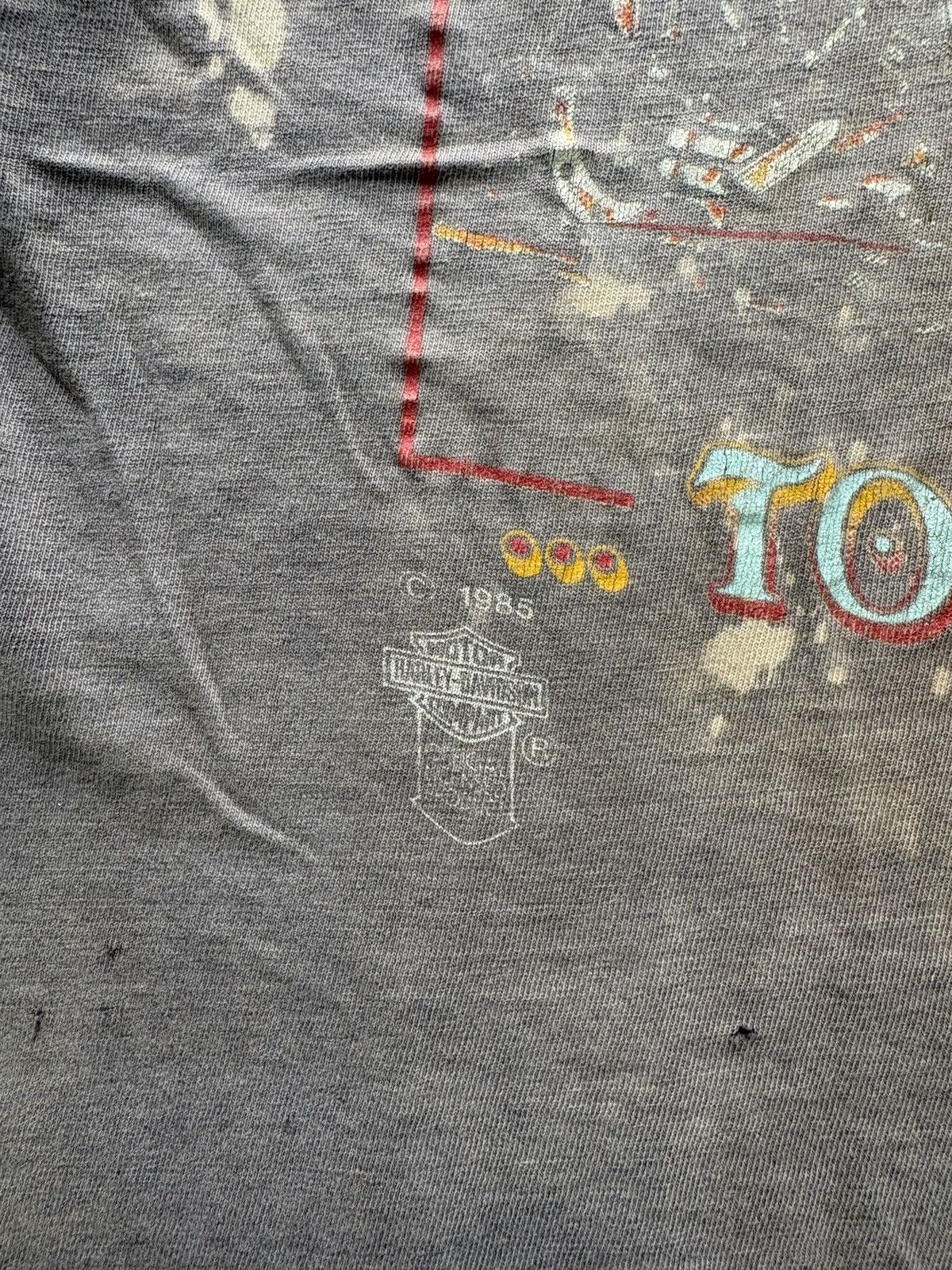 Harley Davidson Thrashed Vintage 1985 Harley Davidson 3D Emblem Tee Size US M / EU 48-50 / 2 - 3 Thumbnail