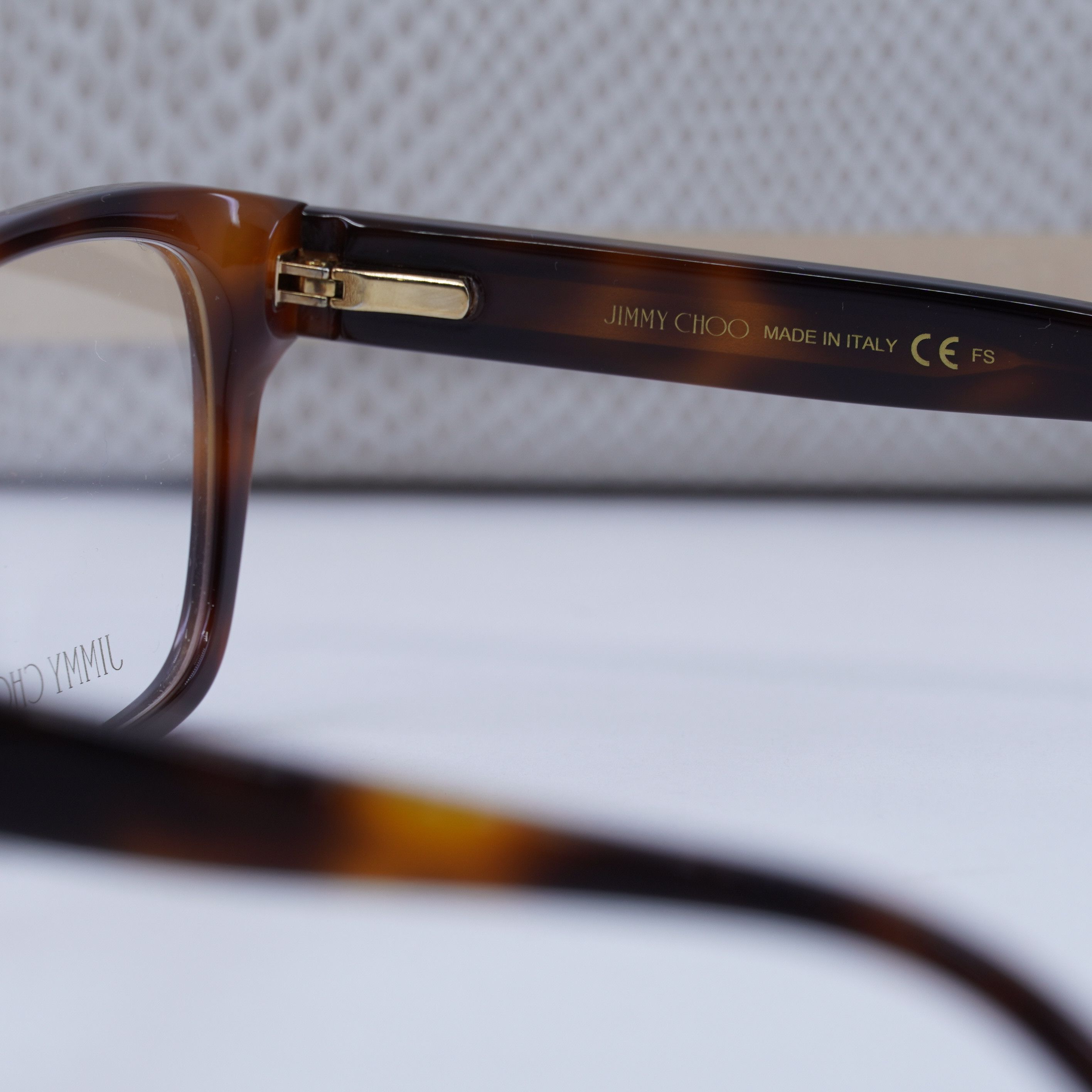 Jimmy Choo Jimmy Choo JC270 0086 00 Eyeglasses Havana 53mm Rectangle Size ONE SIZE - 8 Thumbnail