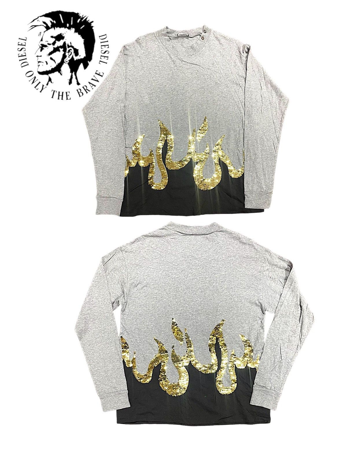 Diesel × Diesel Black Gold Diesel Gold Fire Flames Shirts Size US M / EU 48-50 / 2 - 1 Thumbnail