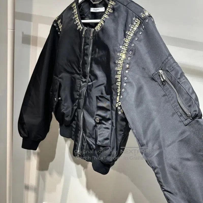 Givenchy Givenchy Black Nylon Women's Jacket with Studs . Size S / US 4 / IT 40 - 5 Thumbnail