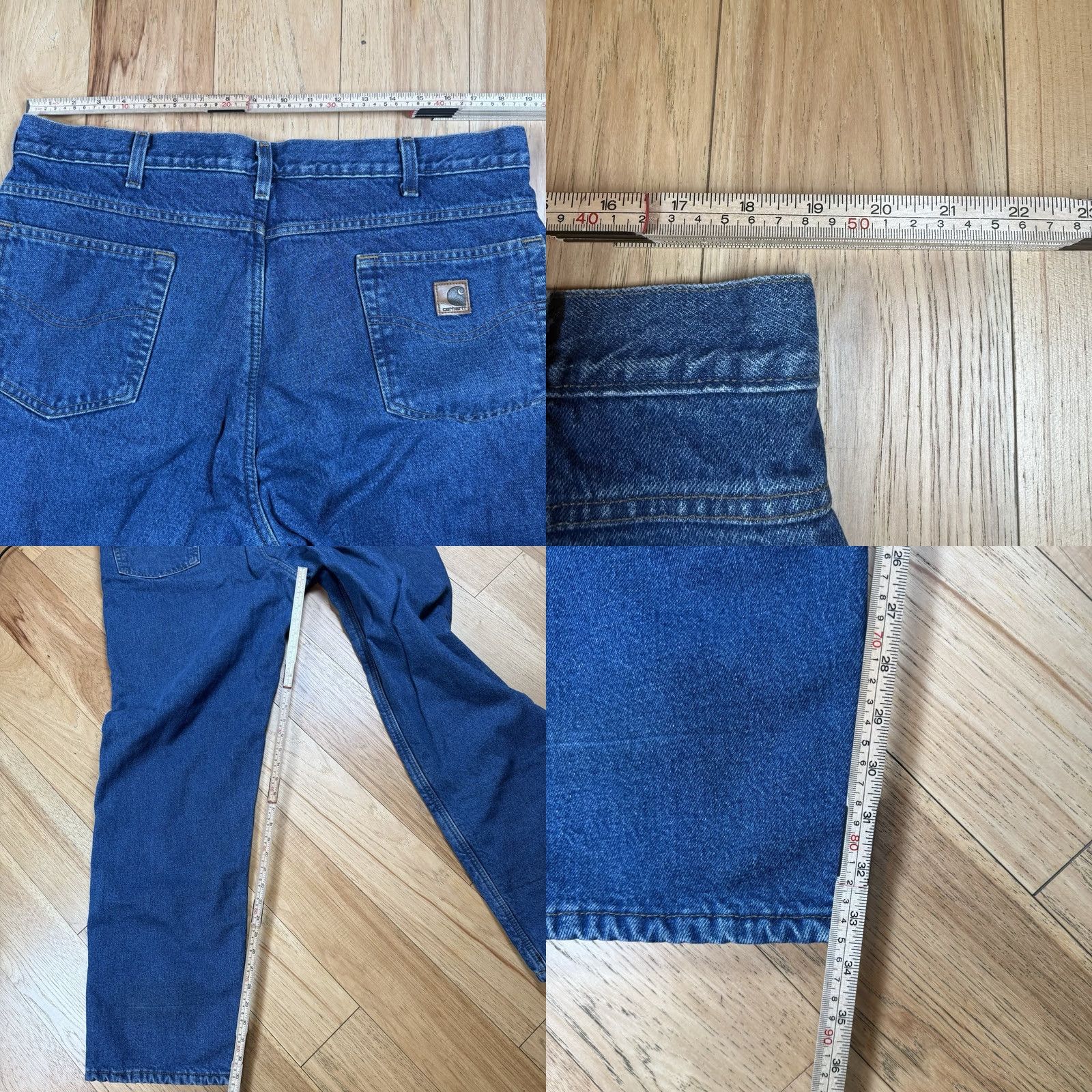 Carhartt VINTAGE Carhartt Jeans Denim Blue Lined Quilted Relaxed Fit Mens 32x34 Inseam 34 Straight Workwear Size US 32 / EU 48 - 9 Thumbnail