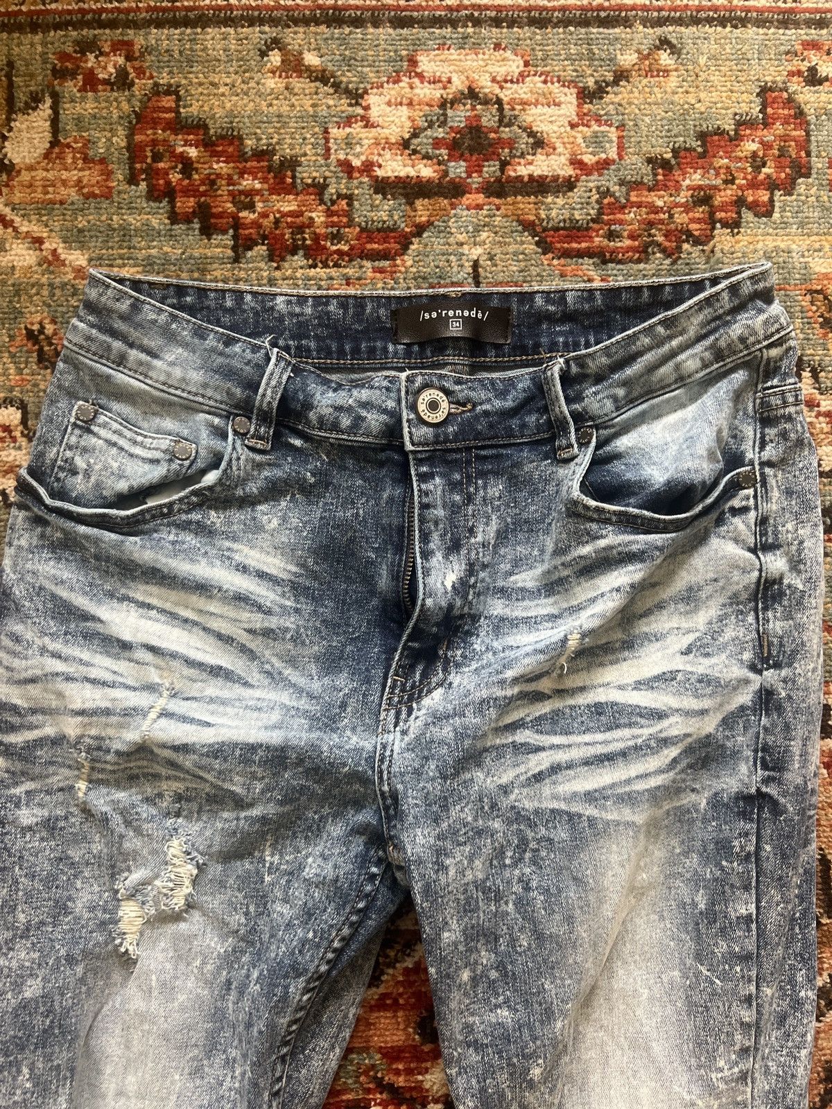 SERENEDE Serenede Blue Ripped Jeans Size US 34 / EU 50 - 3 Thumbnail