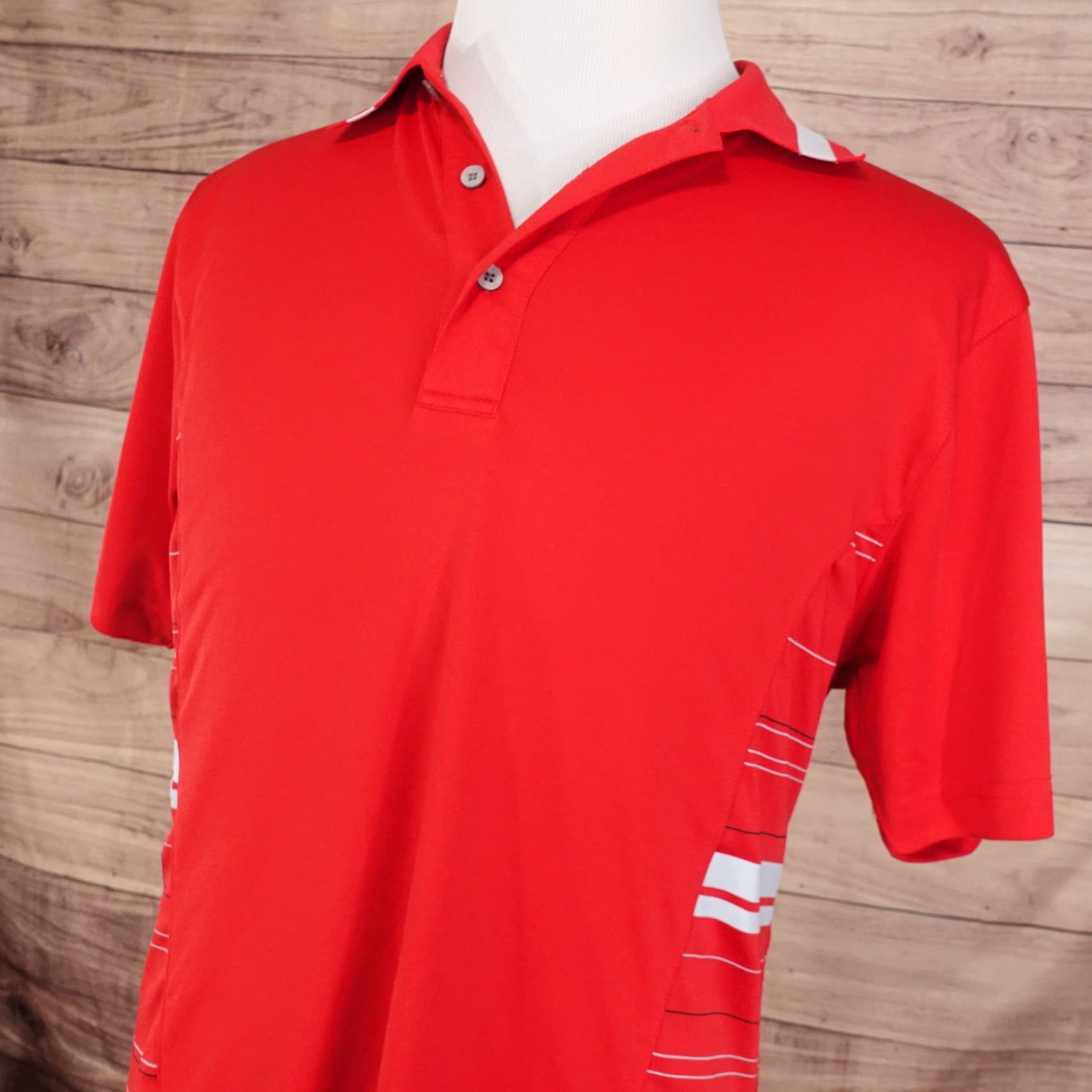 PGA Tour POLO PGA TOUR PRO SERIES ATHLETIC FIT RED GOLF MENS SIZE L LARGE Size US L / EU 52-54 / 3 - 2 Thumbnail