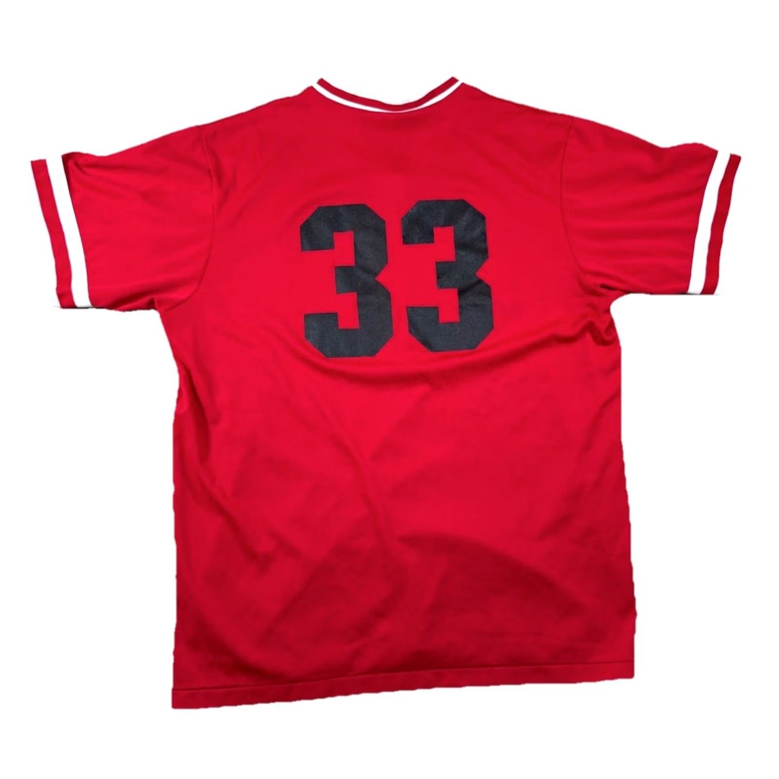 Vintage VINTAGE Lost Boys Band Red Jersey Pullover Shirt M/L Unisex Adults Short Sleeve V-Neck 90s Rock Hip Hop Retro USA #33 Size US M / EU 48-50 / 2 - 4 Thumbnail