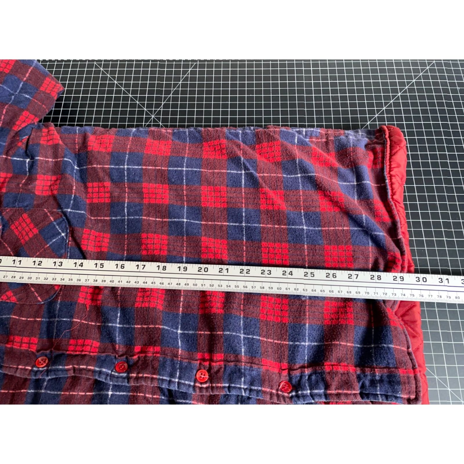 Vintage VINTAGE Above Average Quilted Flannel Shirt Jacket Men XL Tall Red Blue Plaid Insulated Shacket Size US XL / EU 56 / 4 - 6 Thumbnail
