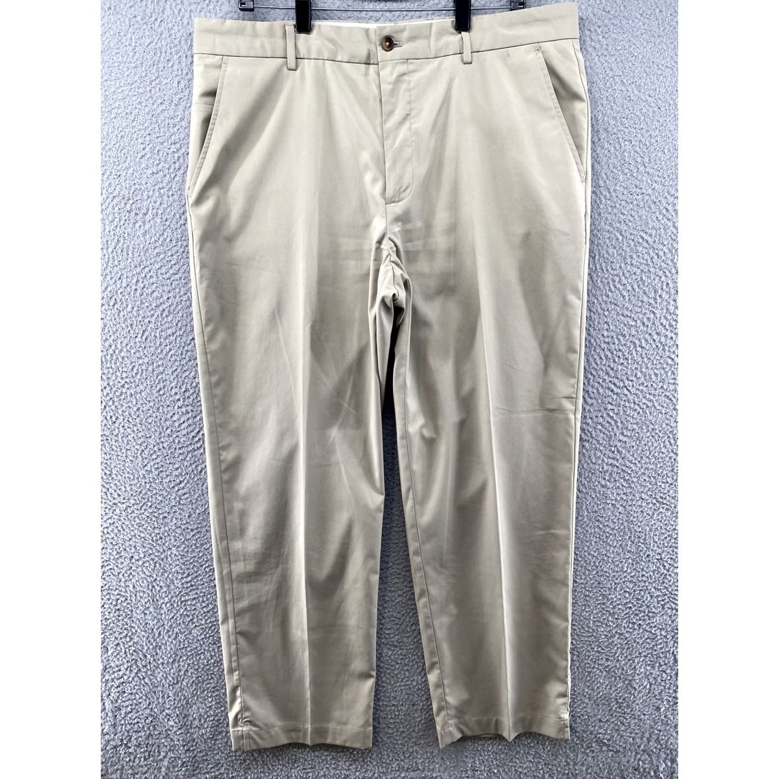 Vintage Greg Norman Mens Chino Pants Regular 38 Beige Trousers Straight Inseam 30 Vintage Logo Pockets Size US 38 / EU 54 - 2 Thumbnail