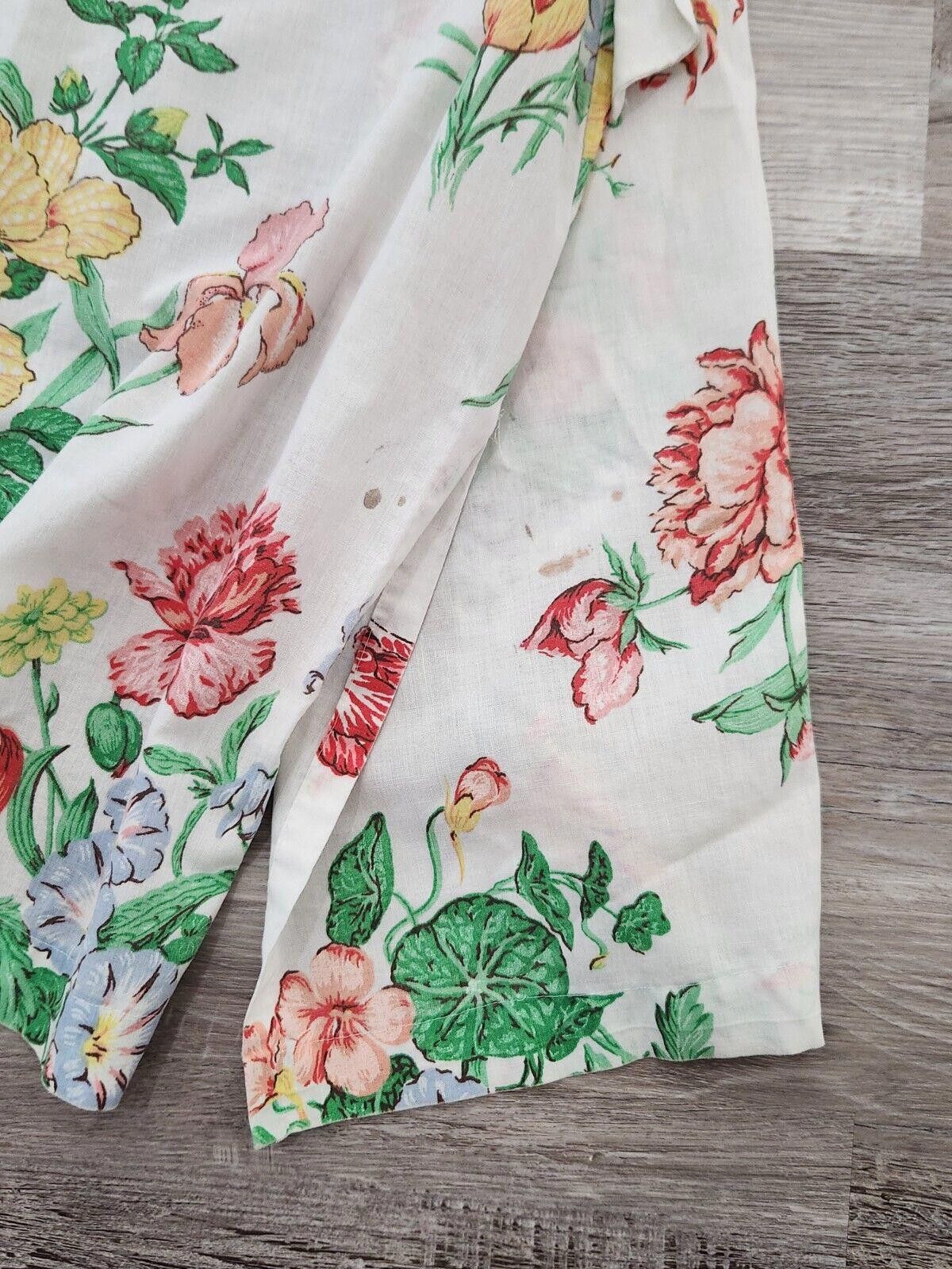 Designer Vintage Robe Womens Floral With Belt Cotton Kimono Full Size ONE SIZE - 4 Thumbnail