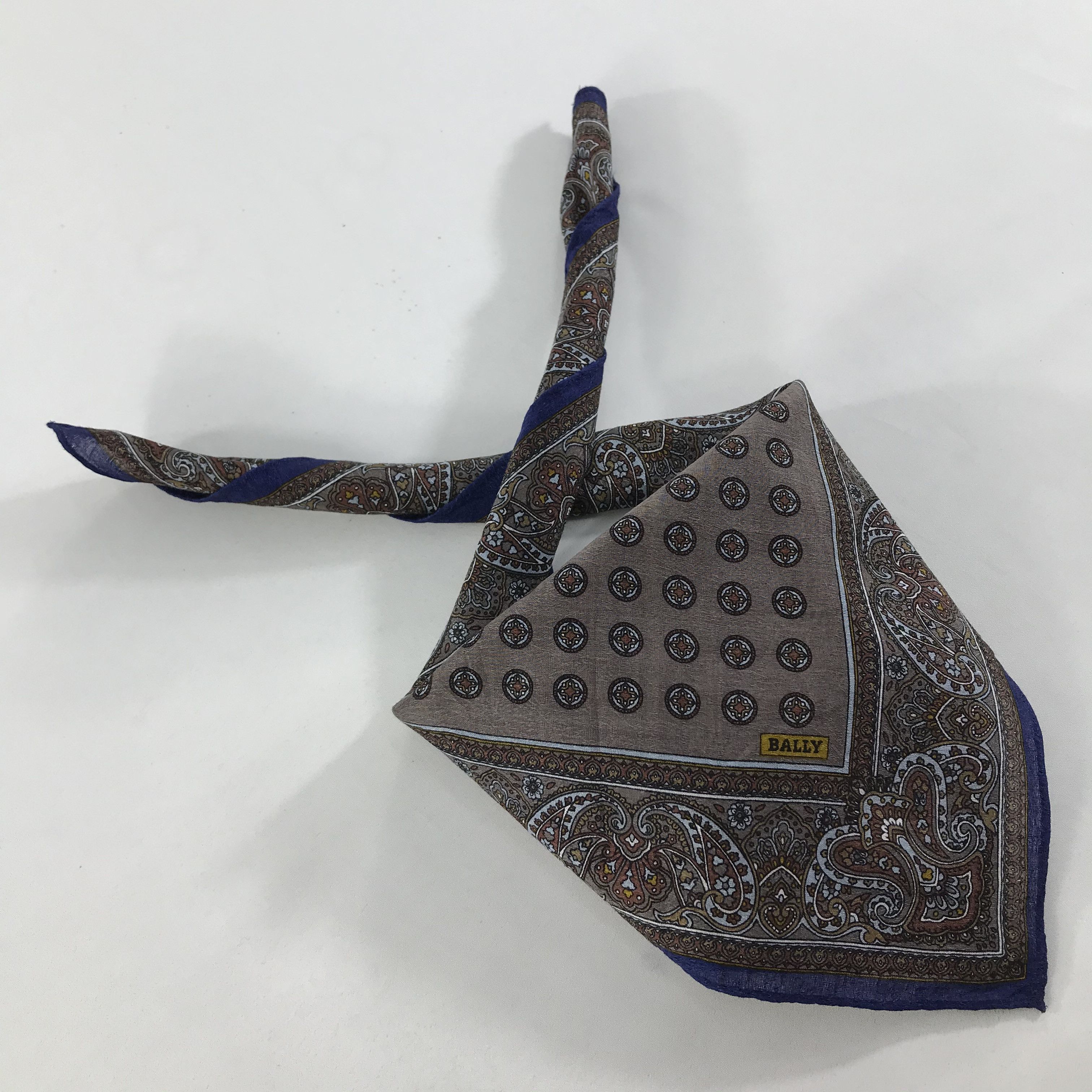 Bally × Vintage Bally Bandana / Handkerchief / Neckerchief - S1659 Size ONE SIZE - 4 Thumbnail