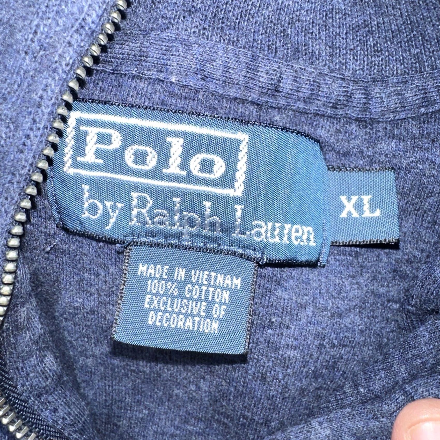 Ralph Lauren Ralph Lauren Men Pullover 1/4 Zip Sweater XL Blue Size US XL / EU 56 / 4 - 3 Thumbnail