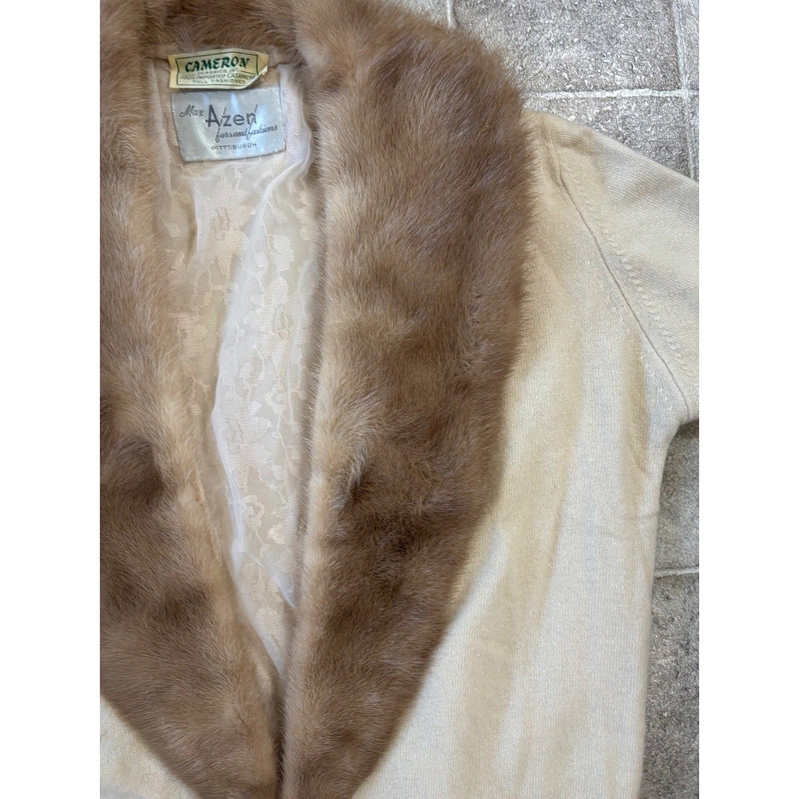 Other Vintage Cameron Classics Cashmere Cardigan Mink Fur Collar Size S / US 4 / IT 40 - 17 Thumbnail