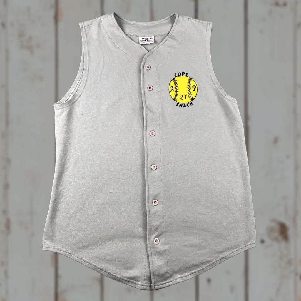 Vintage VINTAGE Teamwork Athletic Tank Shirt XL Gray Sleeveless USA Baseball Men N/A Size US XL / EU 56 / 4 - 1 Thumbnail