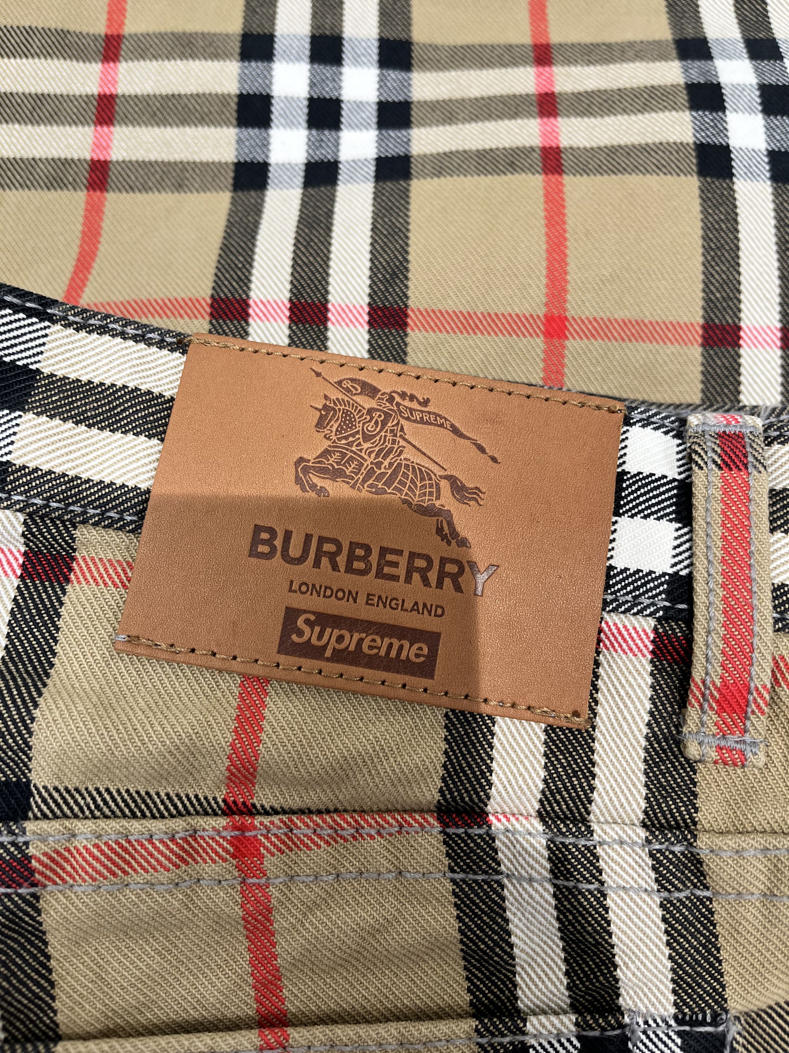 Burberry × Supreme Supreme x Burberry Regular Jean Beige Size US 34 / EU 50 - 4 Thumbnail