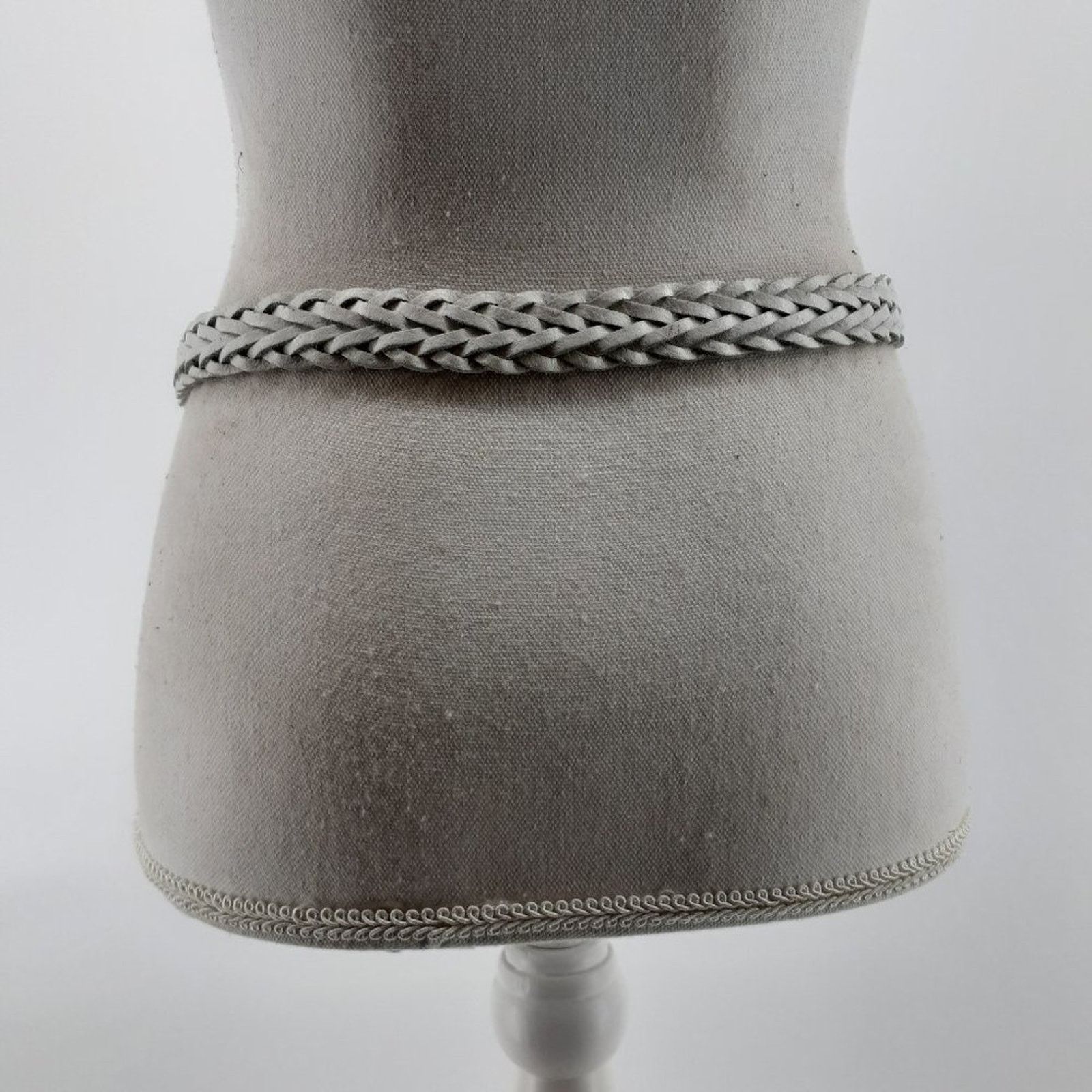 Other Vintage 80s White Genuine Leather Belt Women's Large Single Size ONE SIZE - 11 Thumbnail