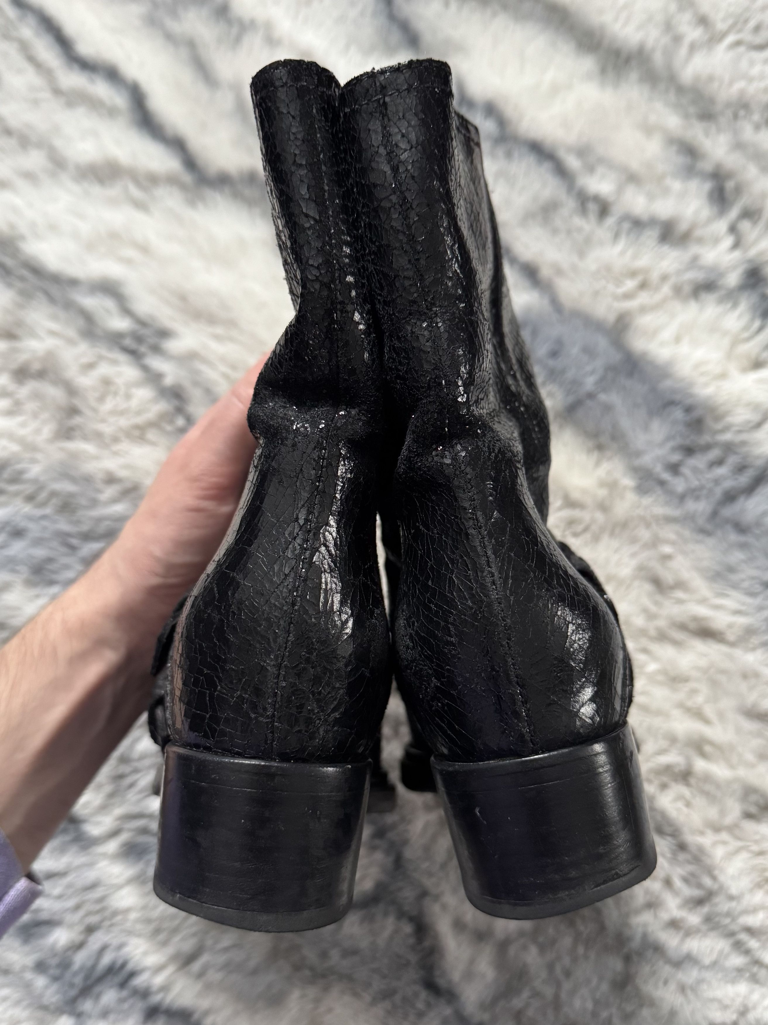 Miu Miu MIU MIU Double Buckle Ankle Leather Biker Boots Size US 6.5 / IT 36.5 - 10 Thumbnail