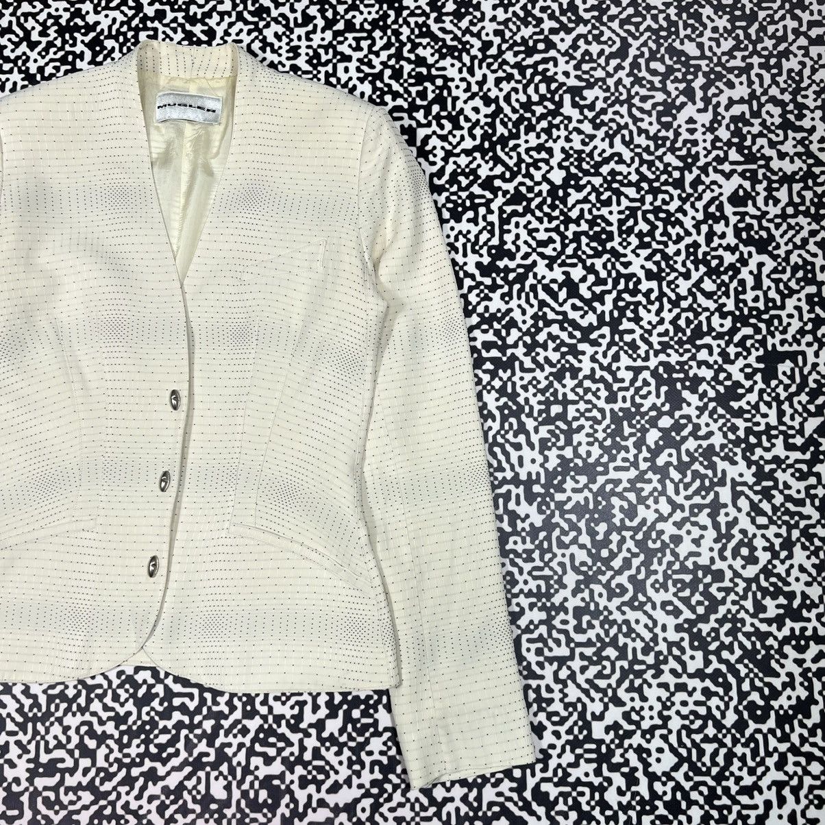 Mugler Vintage Y2K MUGLER Mini Dot Pattern Luxury Classic Blazer Size M / US 6-8 / IT 42-44 - 5 Thumbnail