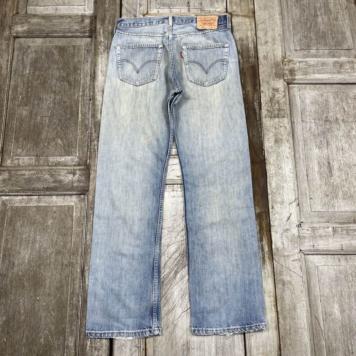 Levi's × Vintage Vintage Levis 501 Distressed Light Wash wc 377 Size US 31 - 2 Thumbnail