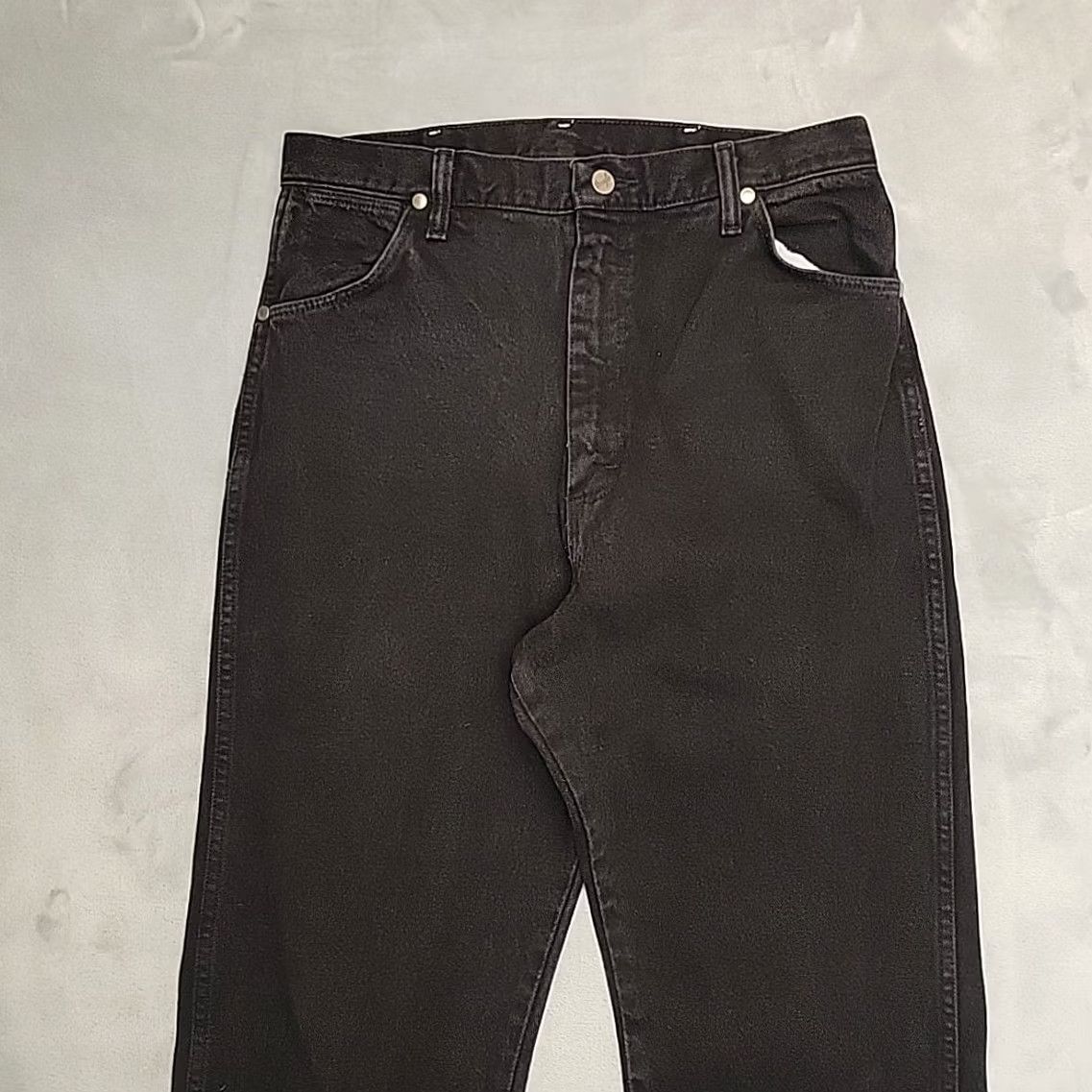 Wrangler VTG Wrangler Jeans Women 15x36 Tall Black High Rise USA 90s Made in USA Stacked Jeans Women 15 5-Pocket USA Western Vintage Mens, Womens, Girls Size 36" / US 14 / IT 50 - 3 Thumbnail