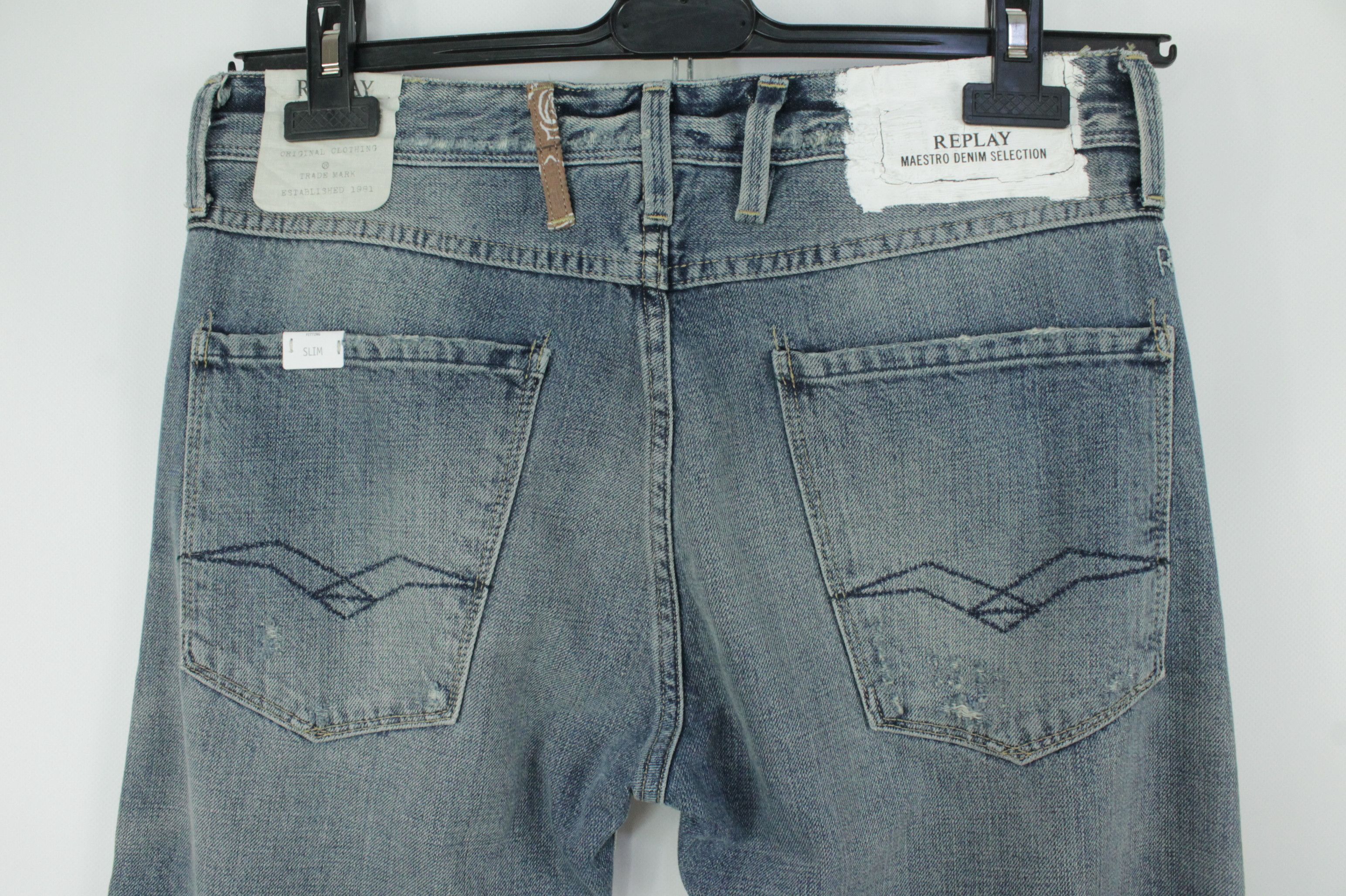 Replay Replay Maestro Denim Selection Slim Fit Distressed Jeans Size US 30 / EU 46 - 9 Thumbnail
