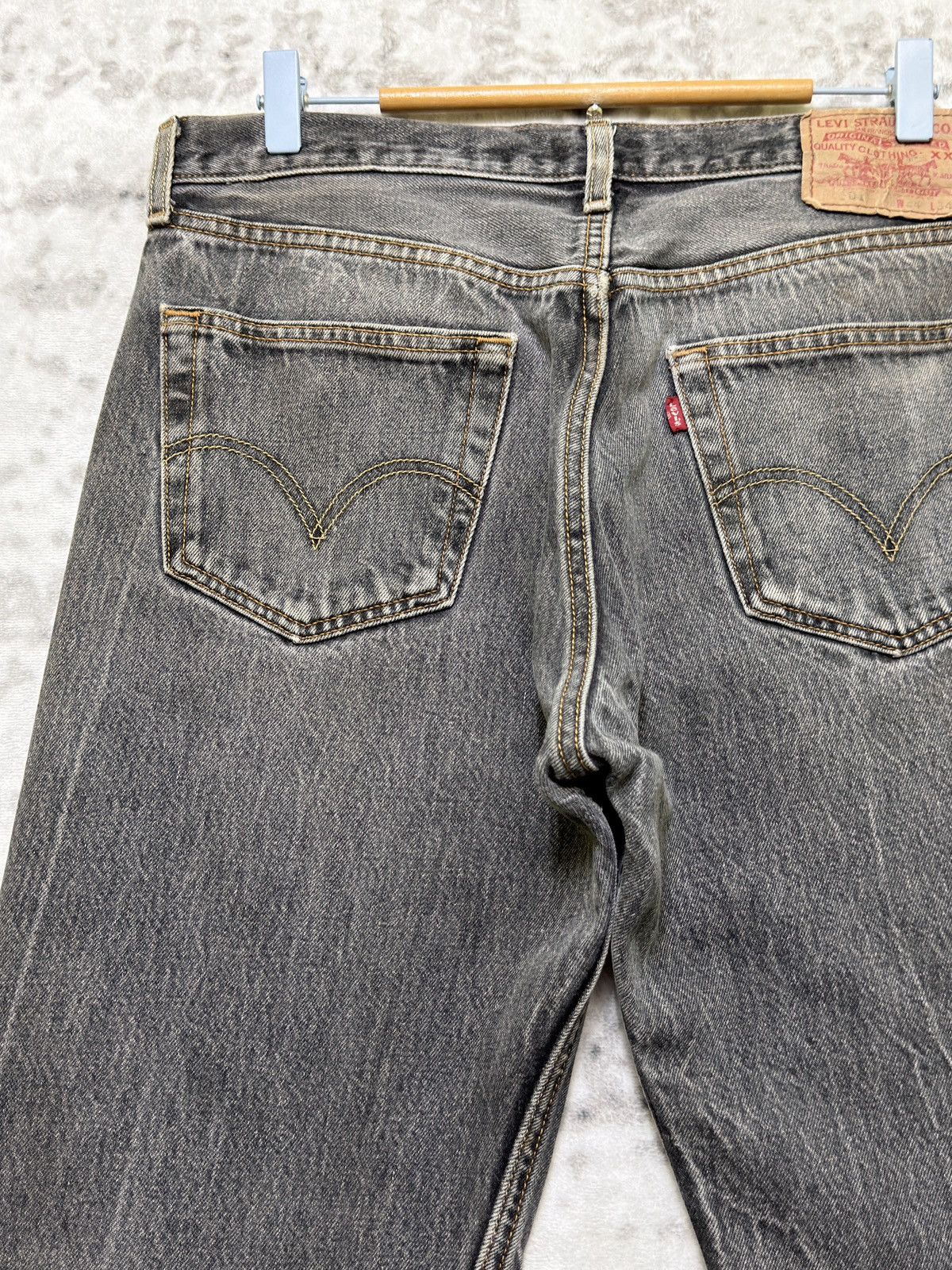 Levi's Vintage Levi’s 501 Straight Leg Faded Black Distressed Denim Size US 32 / EU 48 - 13 Thumbnail