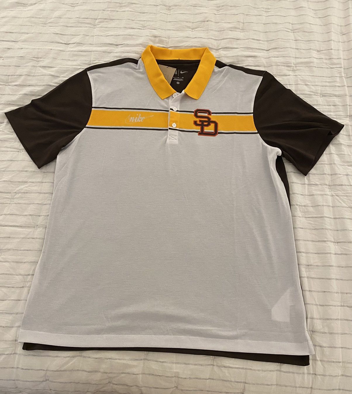 Nike Nike San Diego Padres Rewind Stripe Polo NWT XL Size US XL / EU 56 / 4 - 3 Thumbnail
