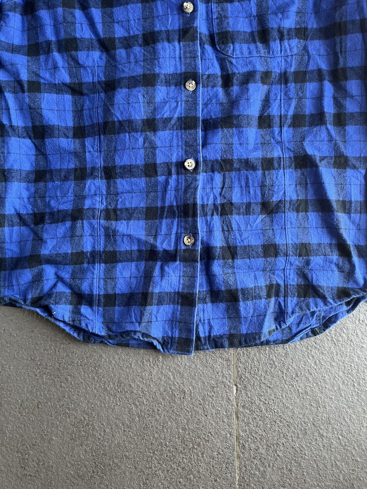 Filson Vintage Flannel Plaid Blue Black Thick Cotton B/D Shirt Size US M / EU 48-50 / 2 - 4 Thumbnail