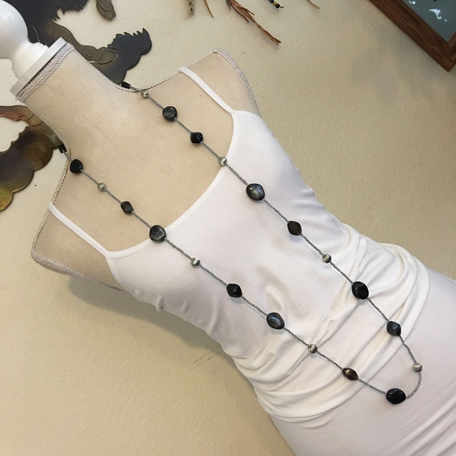 Jewelry Long glass and seed bead necklace Size ONE SIZE - 2 Thumbnail