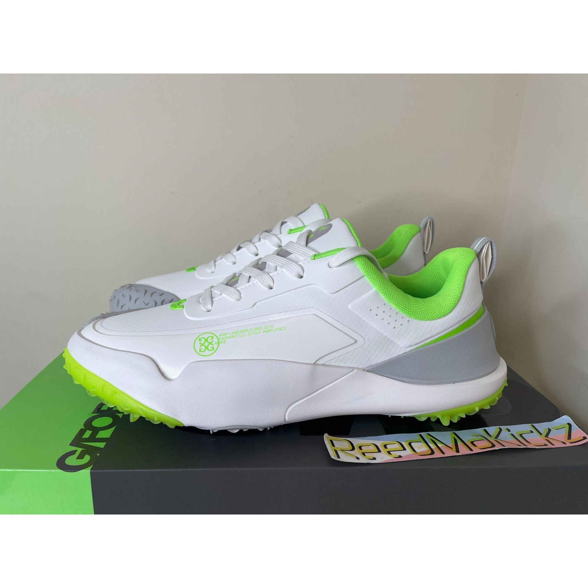 G/FORE G/FORE G/18 WHITE NIMBUS GECKO GOLF SHOES MENS 12US Size US 12 / EU 45 - 1 Thumbnail