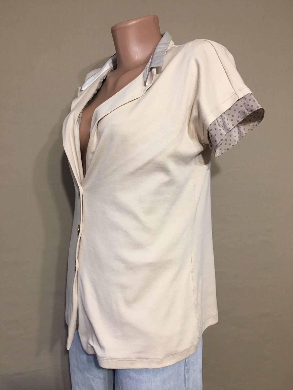 Fabiana Filippi Fabiana Filippi Cotton Silk Designer Blouse Size L EU40 Size L / US 10 / IT 46 - 3 Thumbnail