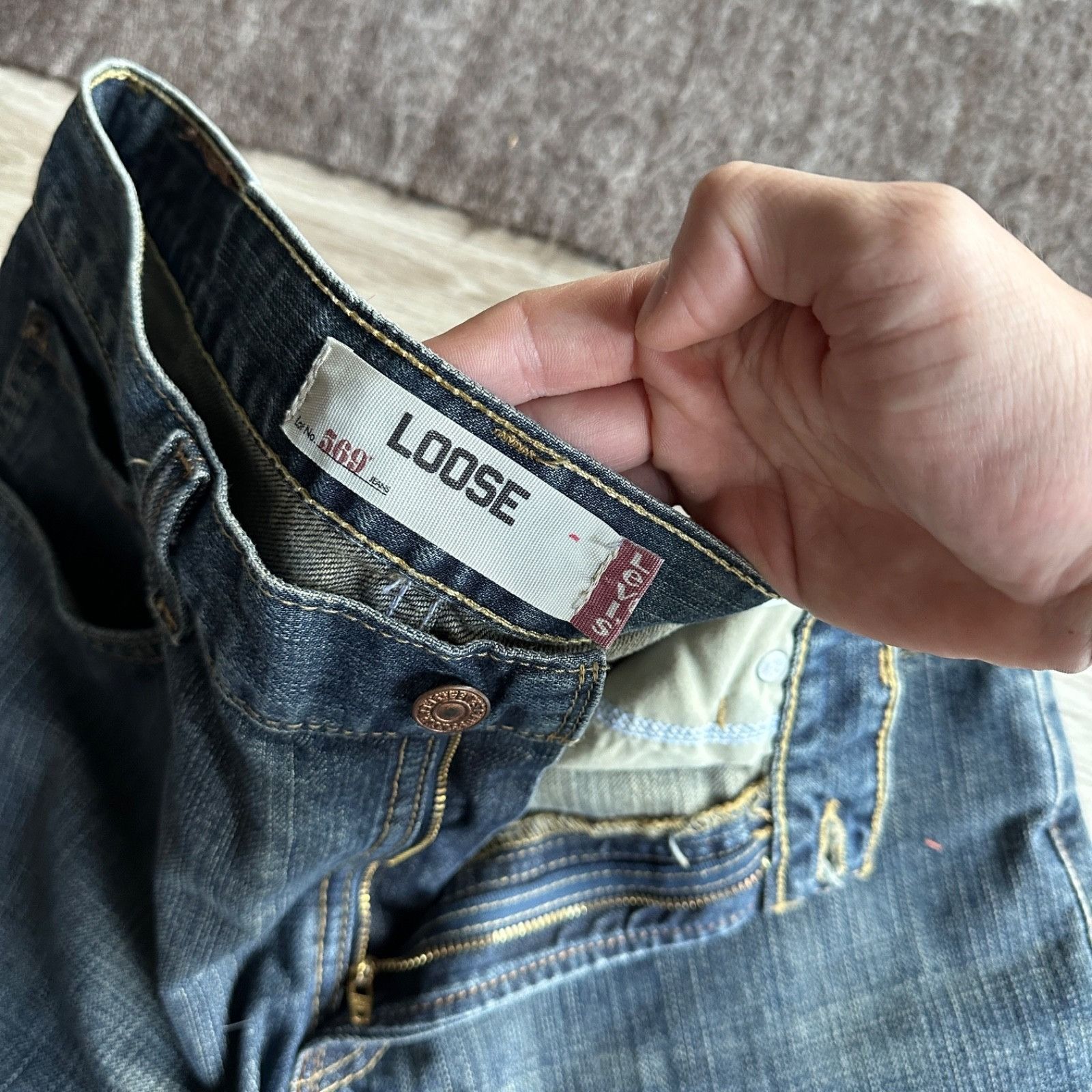 Levi's Levi's 569 Loose Fit Jean Shorts 90s Y2K Denim 9506AC Size US 36 / EU 52 - 5 Thumbnail