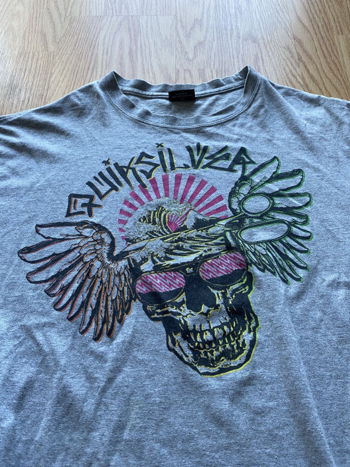 Quiksilver Vintage Quiksilver Surf skate Skull Tee T shirt Y2K Size US XL / EU 56 / 4 - 2 Thumbnail