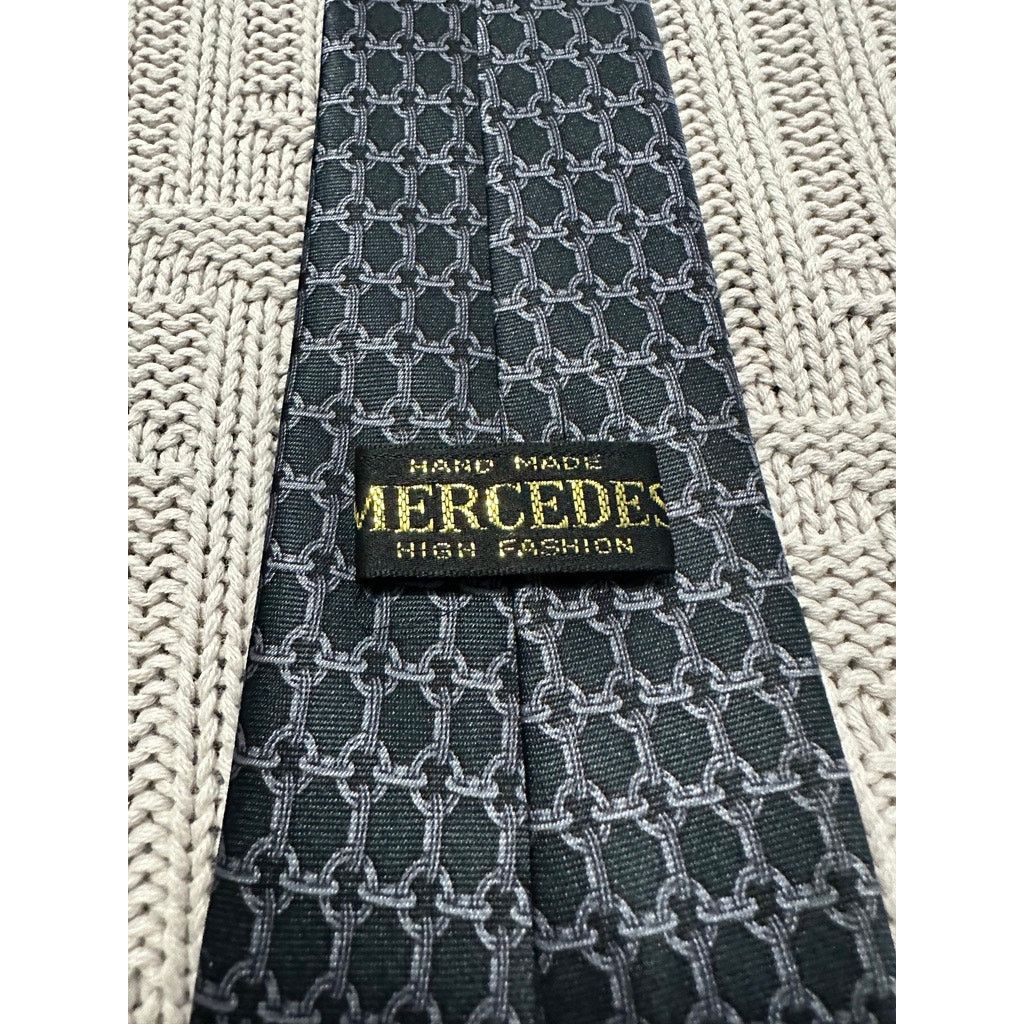 Vintage VIntage Mercedes navy silver tie Size ONE SIZE - 3 Thumbnail
