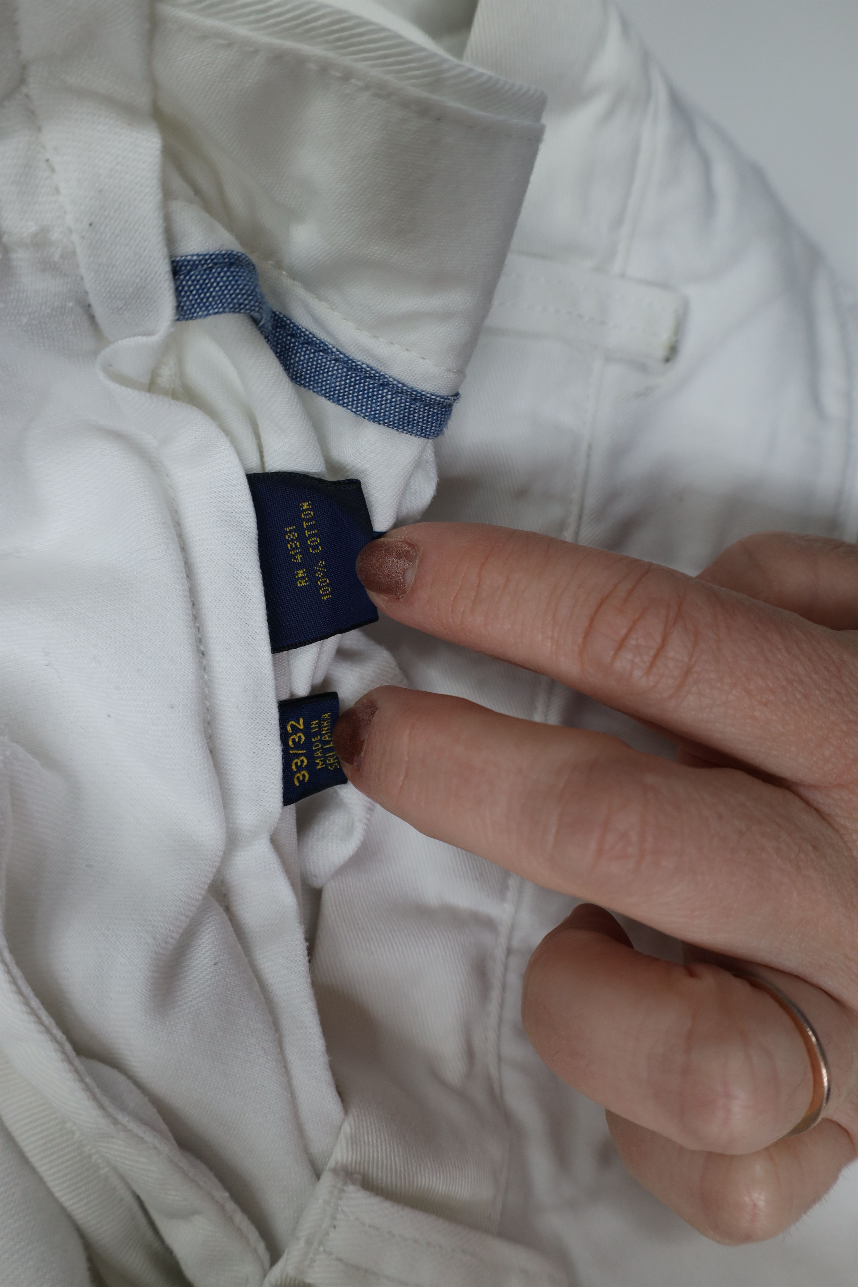 Ralph Lauren × Vintage Vintage Ralph Lauren Classic Fit Chino Pants White Cotton Size US 33 - 10 Thumbnail