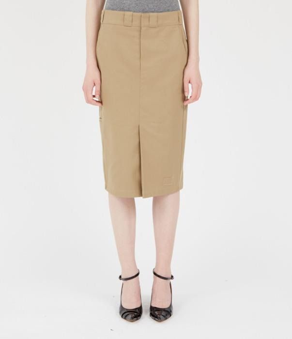 Maison Margiela o1bcso1str0526 Midi Skirt in Camel Size 25" / US 0 / IT 36 - 1 Thumbnail