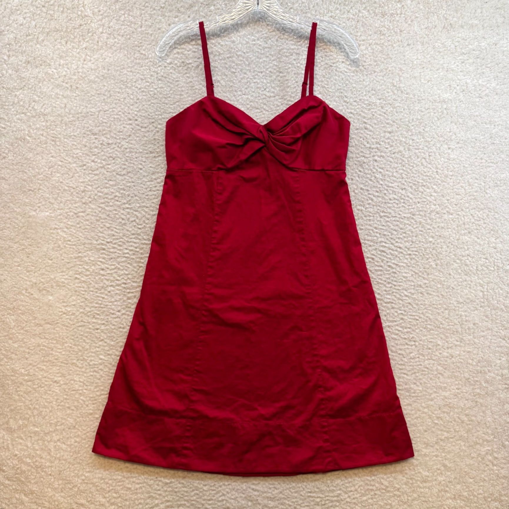 Vintage VINTAGE The Limited Red Mini Dress Shift Spaghetti Thin Strap Cocktail 10 Large Cotton Dress Womens Size L / US 10 / IT 46 - 2 Thumbnail