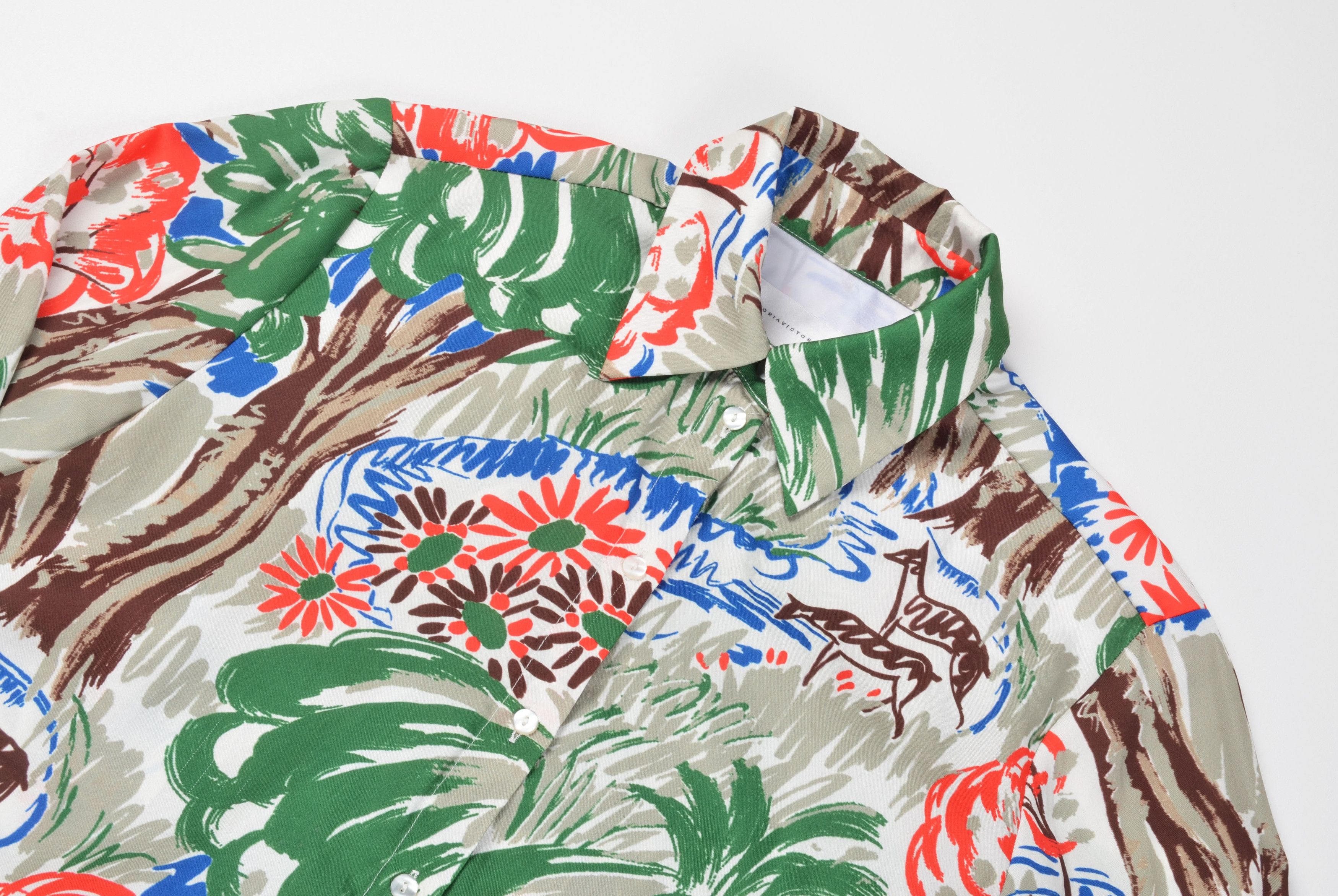 Victoria Beckham Victoria Beckham Deer Forest Print Button Up Shirt Woodland Size M / US 6-8 / IT 42-44 - 5 Thumbnail