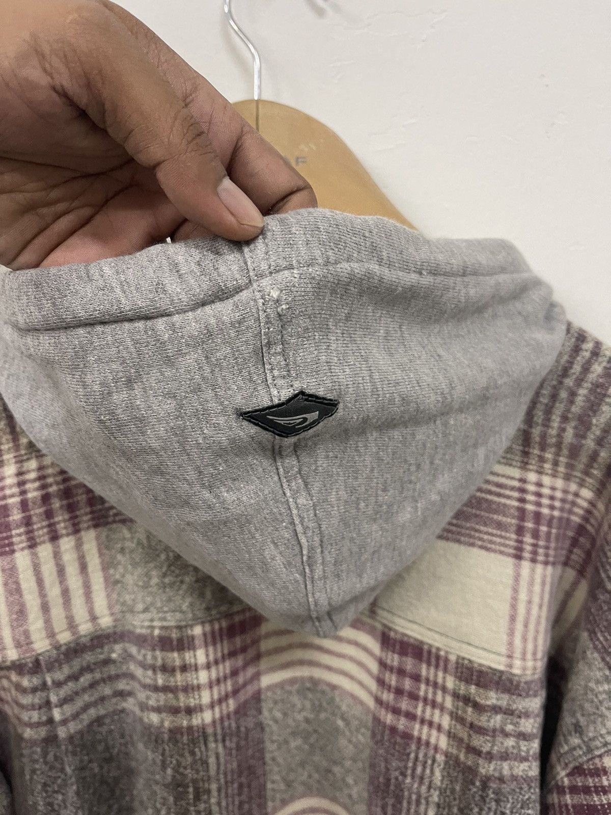 Quiksilver Quiksilver Saltwater denim plaid oversized hooded flannel Size US M / EU 48-50 / 2 - 4 Thumbnail