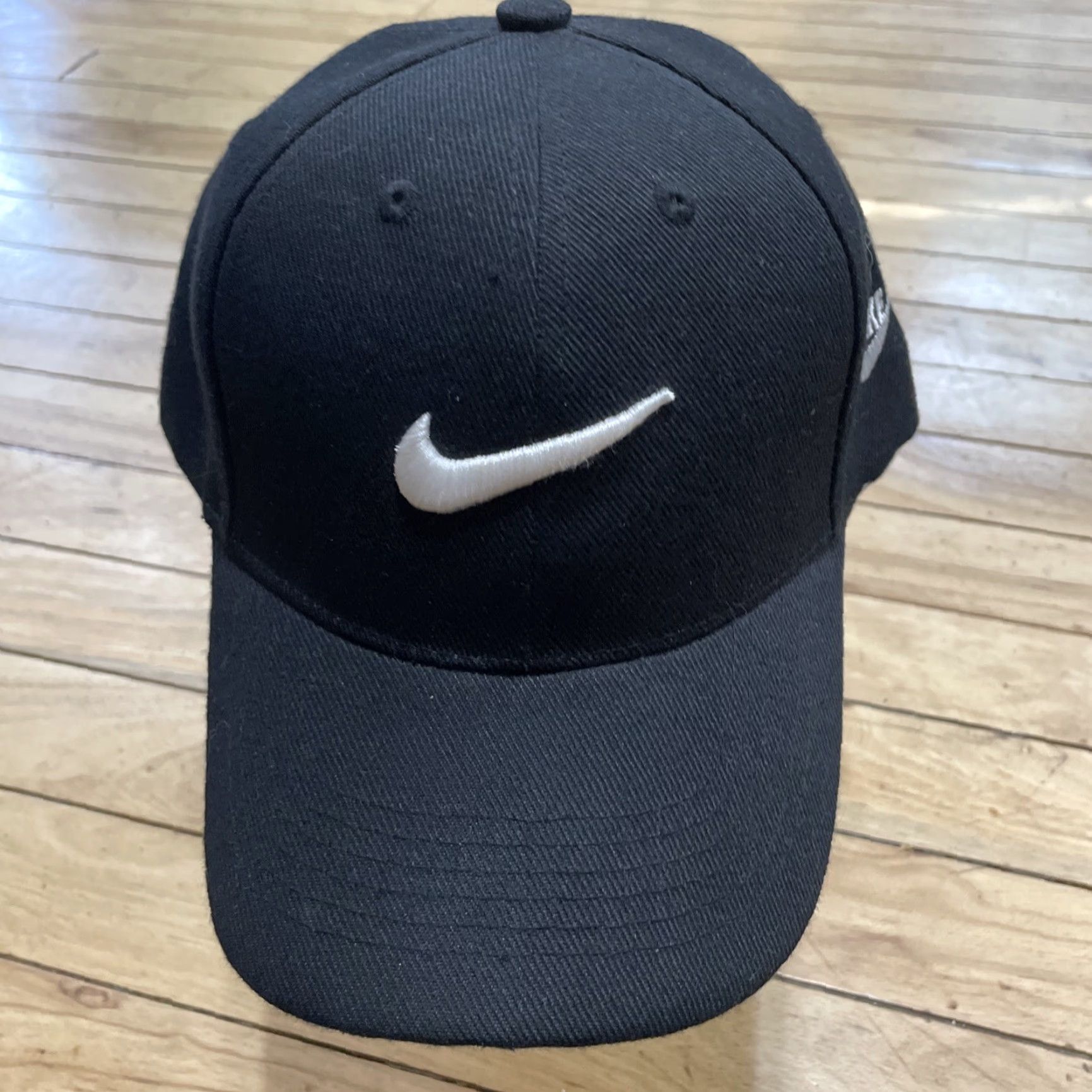 Nike Nike Check Logo Hat Black White Streetwear Adjustable Clasp Adult Men Size ONE SIZE - 4 Thumbnail