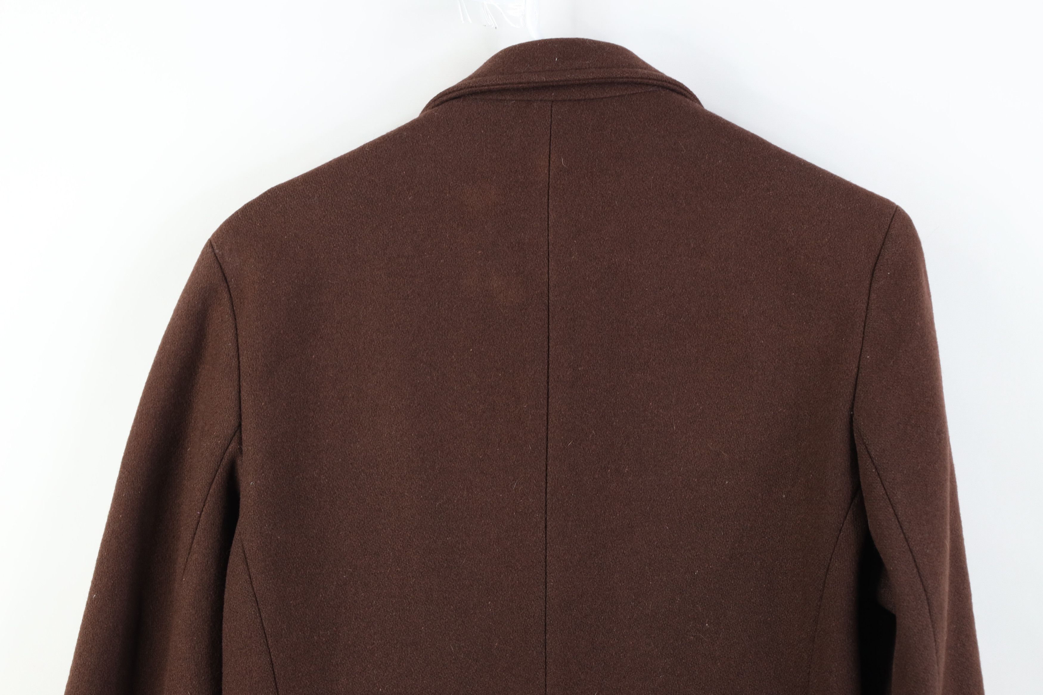 J.Crew Vintage 90s J Crew Wool Full Zip Bomber Jacket Brown Size S / US 4 / IT 40 - 15 Thumbnail