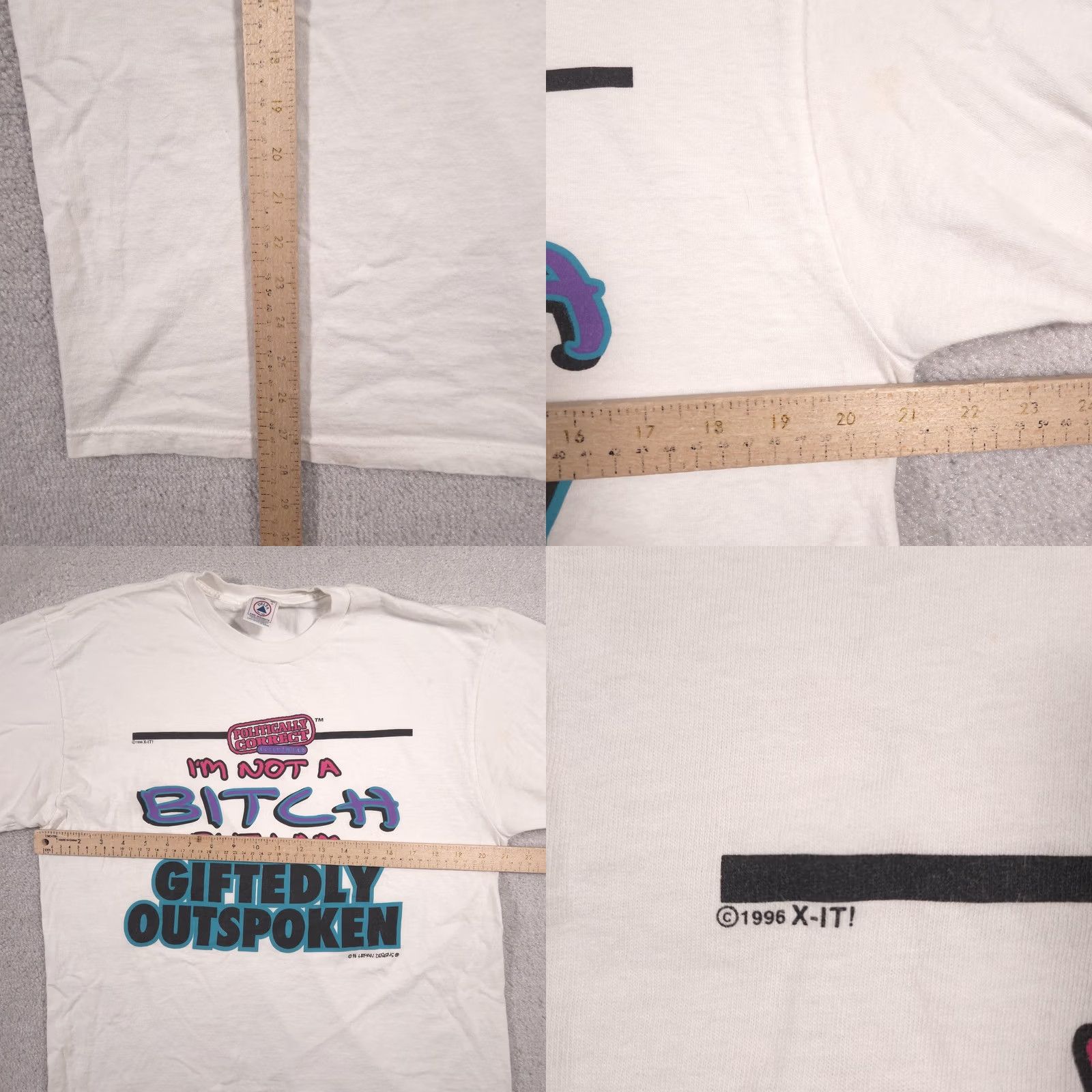 Delta VINTAGE Delta Shirt Mens Large White Politically Correct Giftedly Outspoken 90s Size US L / EU 52-54 / 3 - 9 Thumbnail