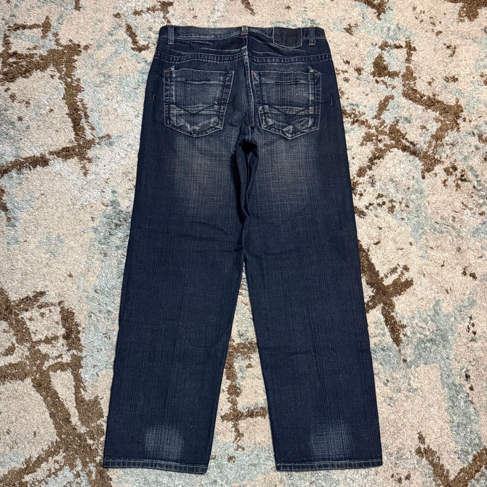 Anchor Blue Vintage Royal Blue Baggy Jeans 36x32 Dark Wash Y2K Wide Leg Size US 36 / EU 52 - 2 Thumbnail