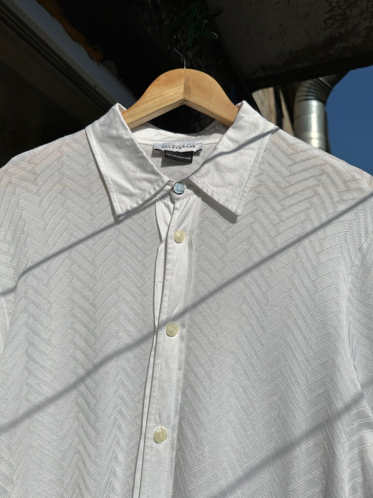 Versace Versace Collection Knit Button Up Short Sleeve Shirt Size US XL / EU 56 / 4 - 5 Thumbnail