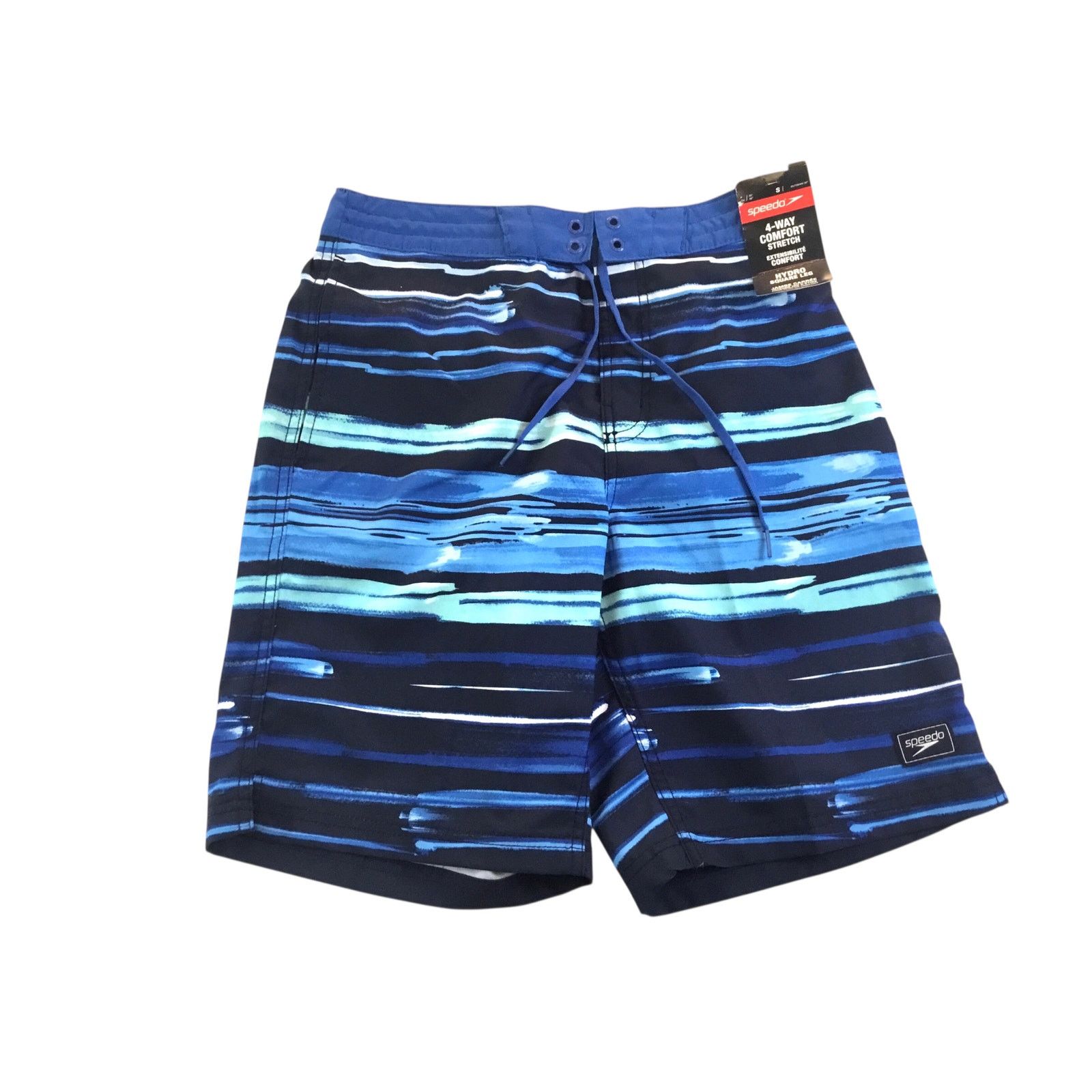 Speedo Speedo Boardshorts Swim Trunks Blue Stripe New Small NWT $62 Size US 30 / EU 46 - 1 Thumbnail