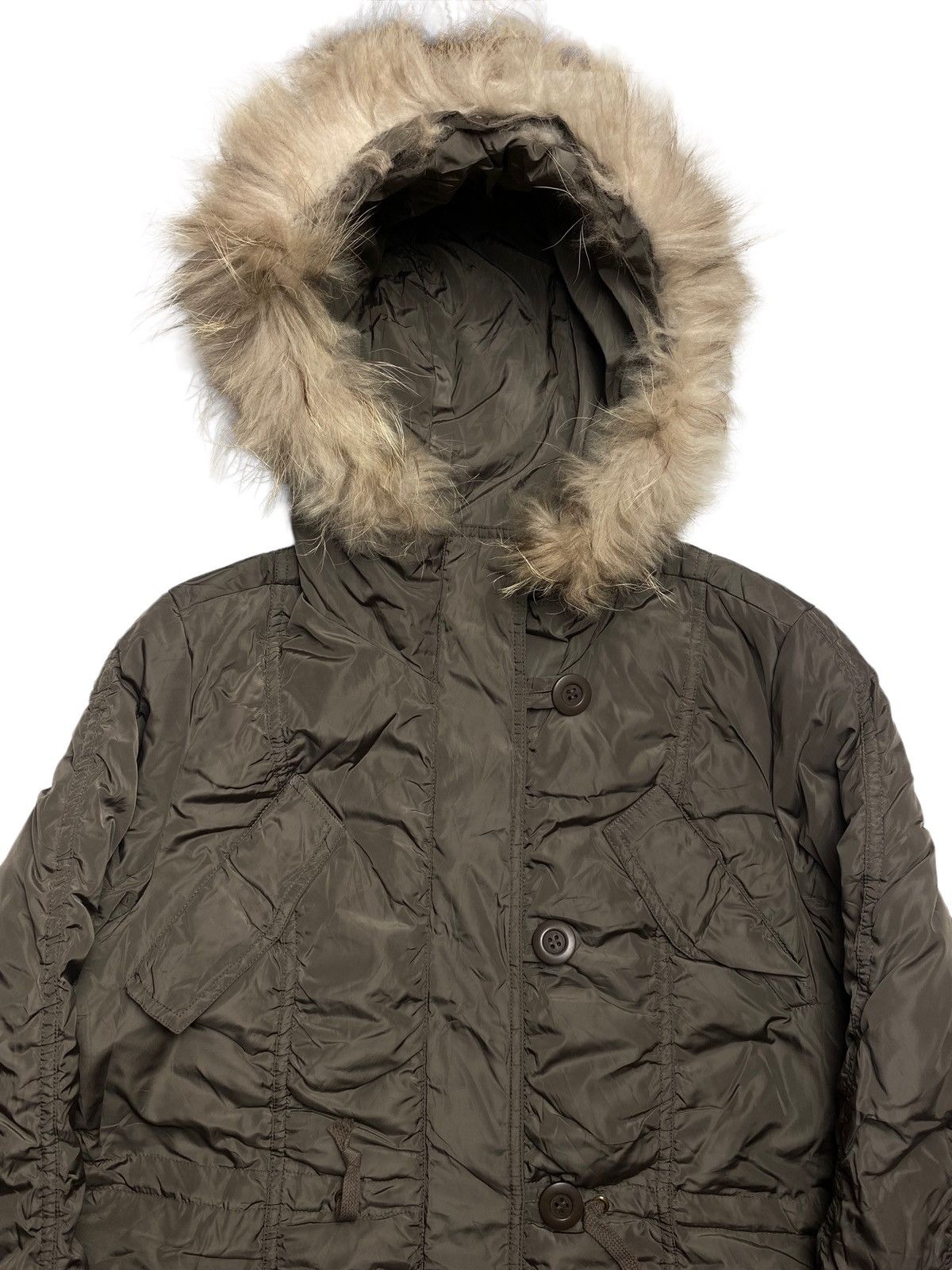 Japanese Brand 2000s Anyfam - Fur Hoodie Lightweight Ruffle Jacket Size M / US 6-8 / IT 42-44 - 1 Thumbnail
